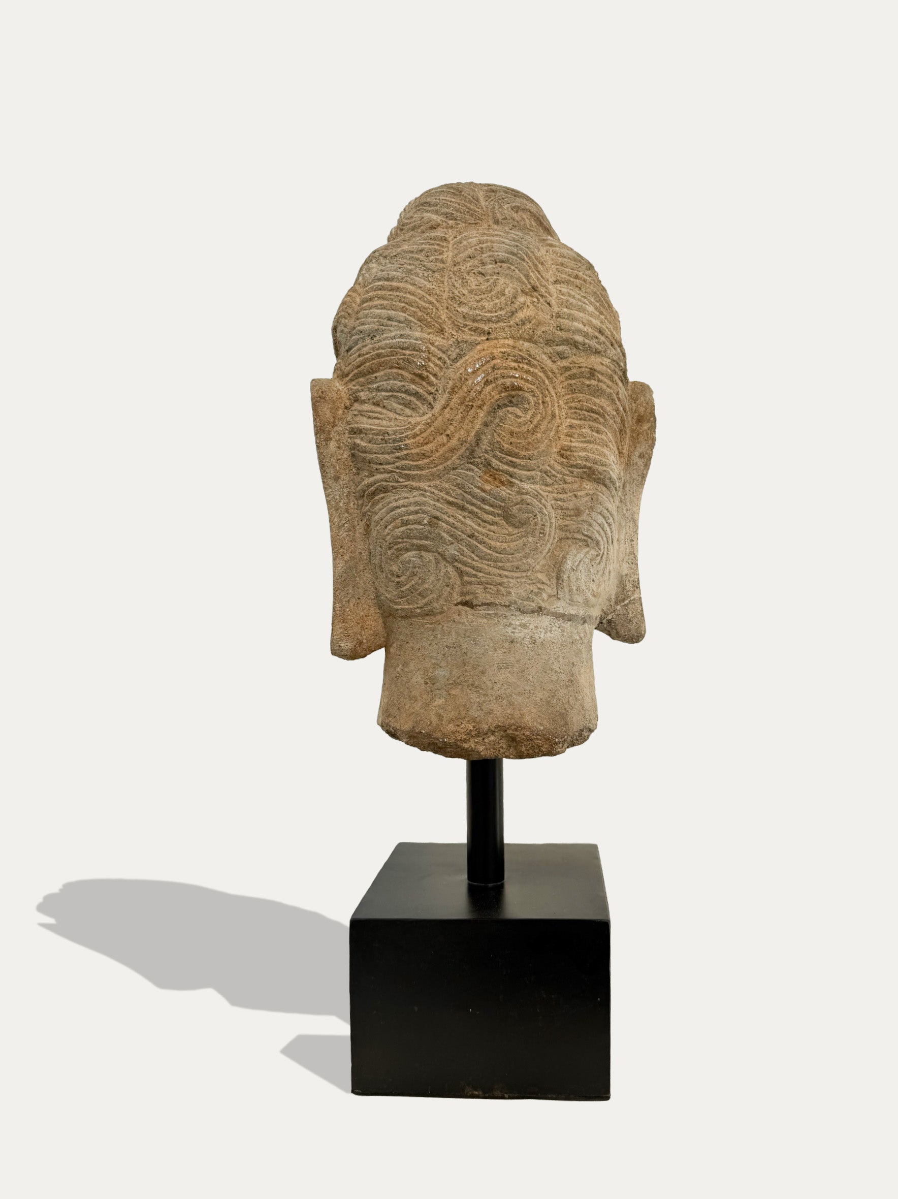 Hand Carved Buddha Head Statue From Java