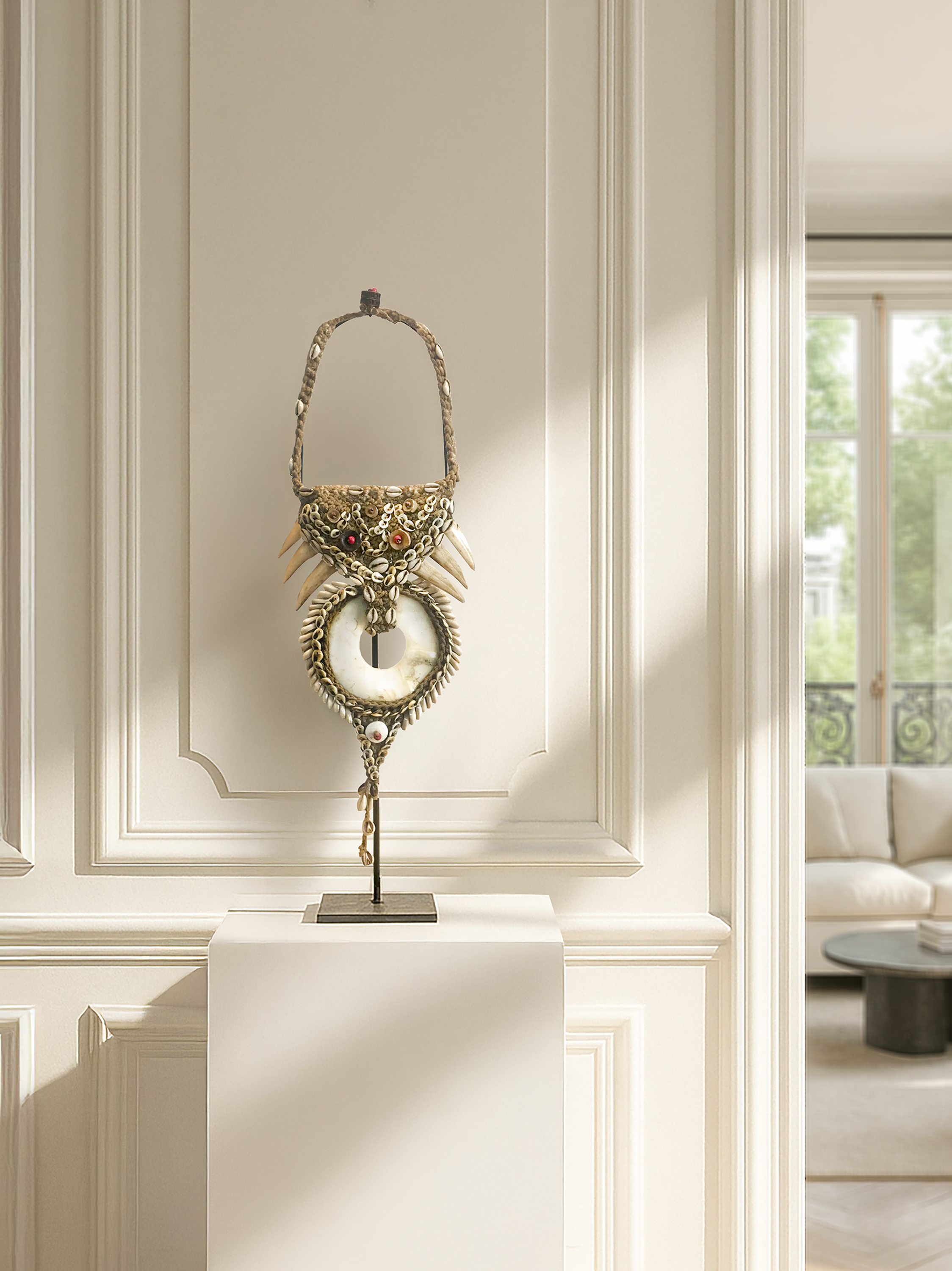 tribal-necklace-wall-display-handcrafted-papua-home-decor