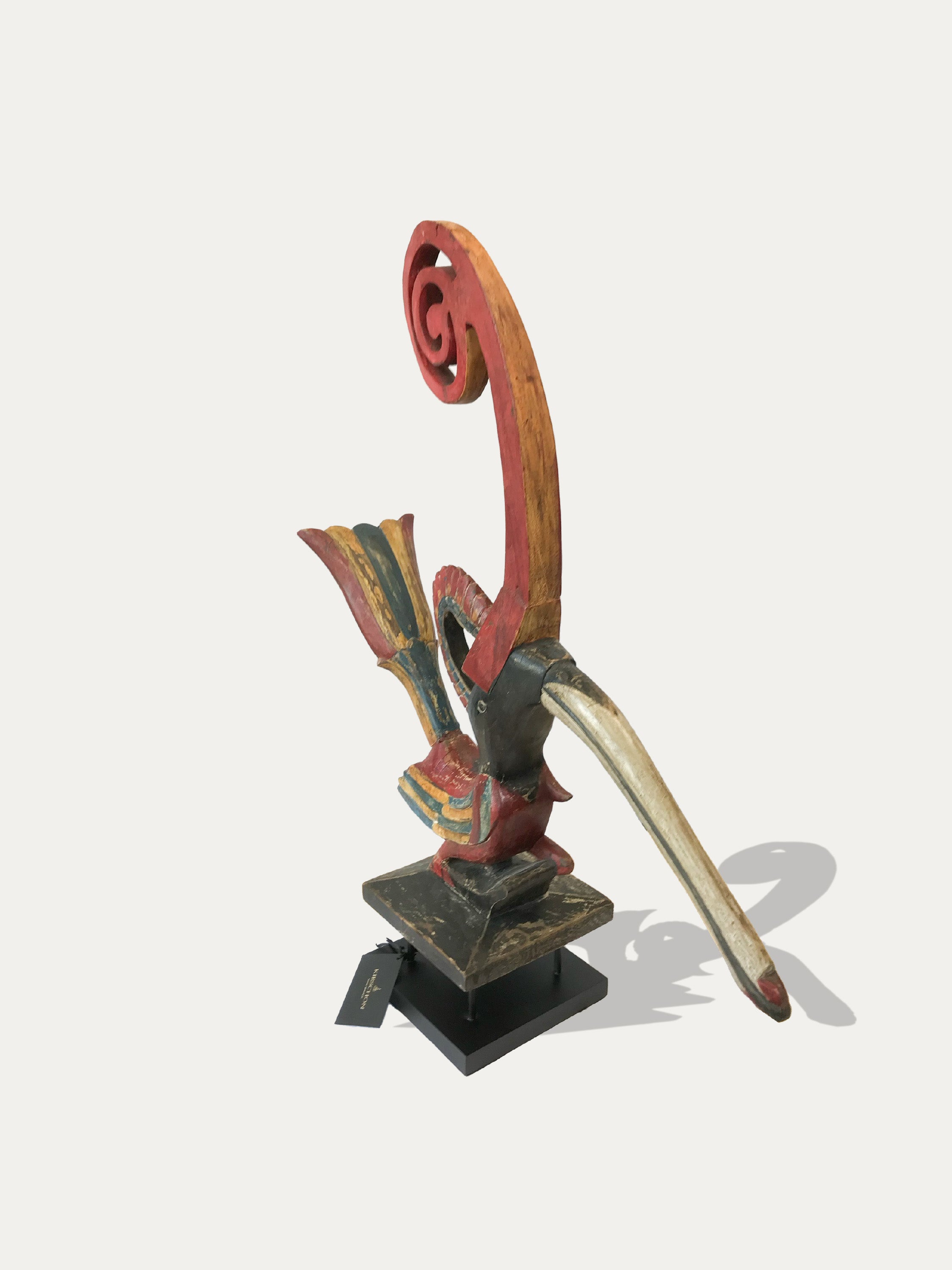 Vintage Rhinoceros Hornbill sculpture from Sarawak - Asian Art from Kirschon