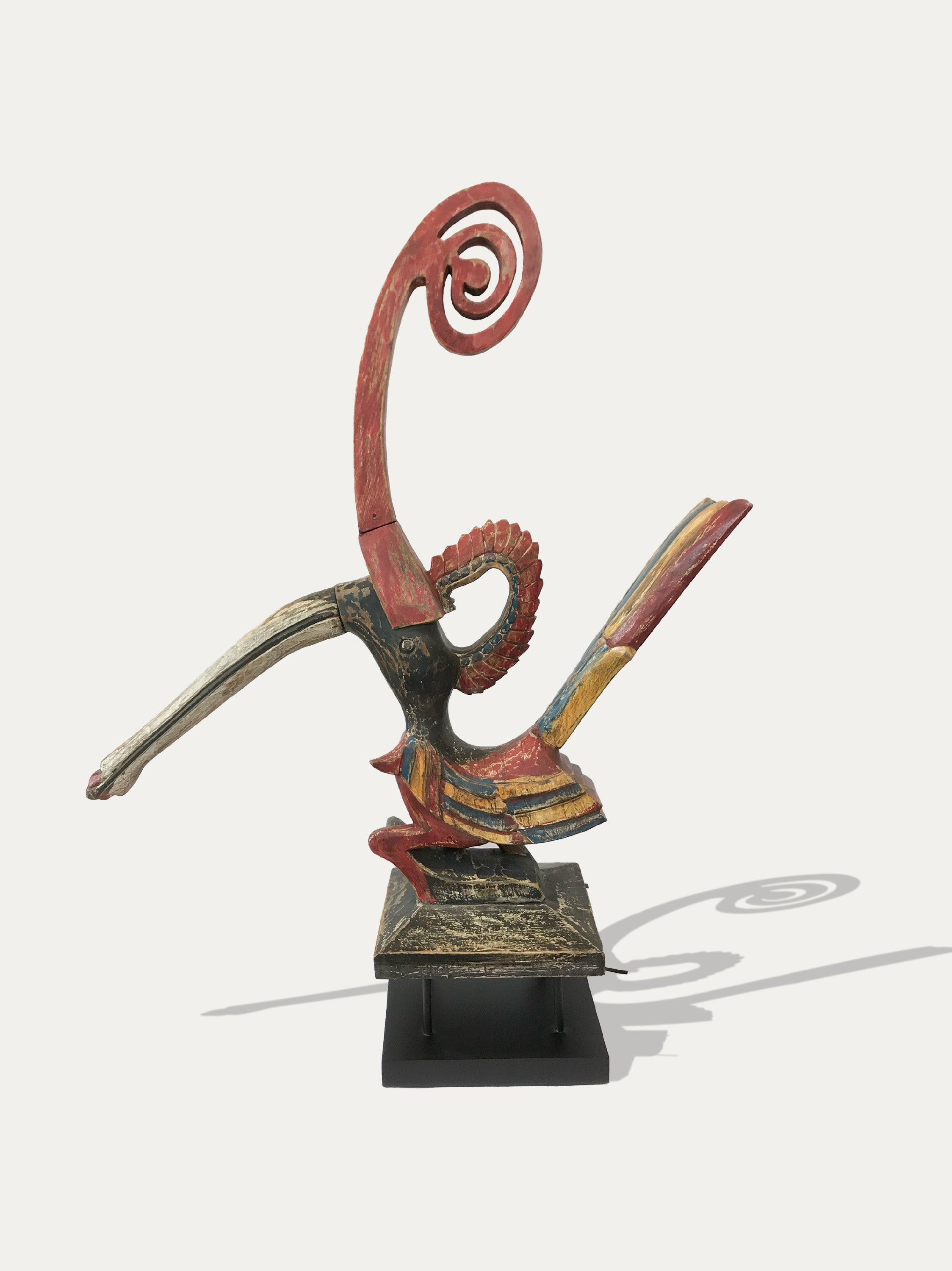 Vintage Rhinoceros Hornbill sculpture from Sarawak - Asian Art from Kirschon