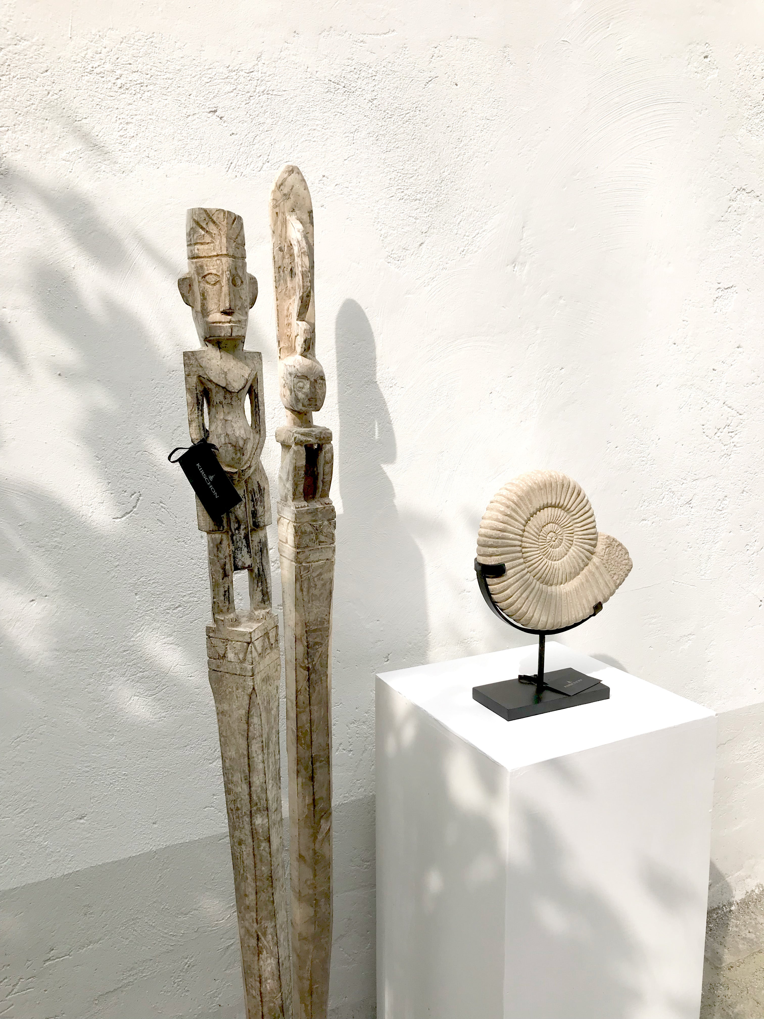 Set of 2 Patung Pagar - Tribal Sculptures from Kalimantan