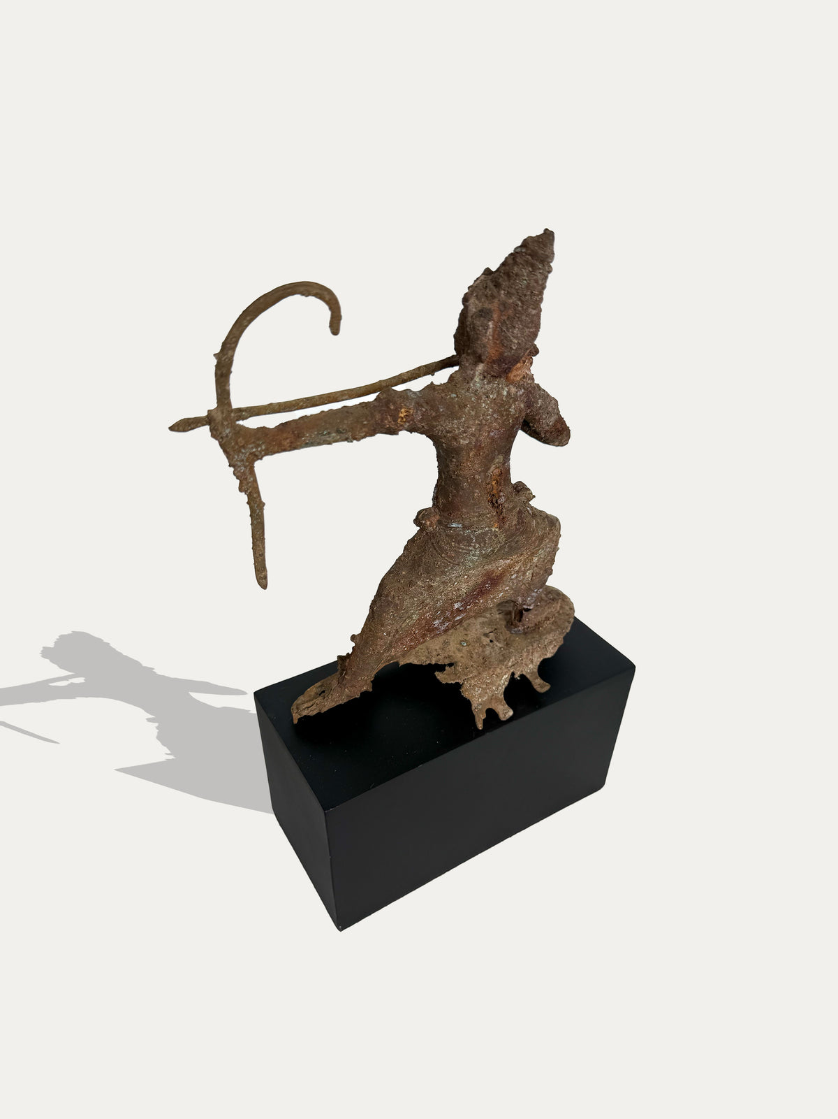 Antique bronze Rama statue inspired by the Ramayana from Indonesia