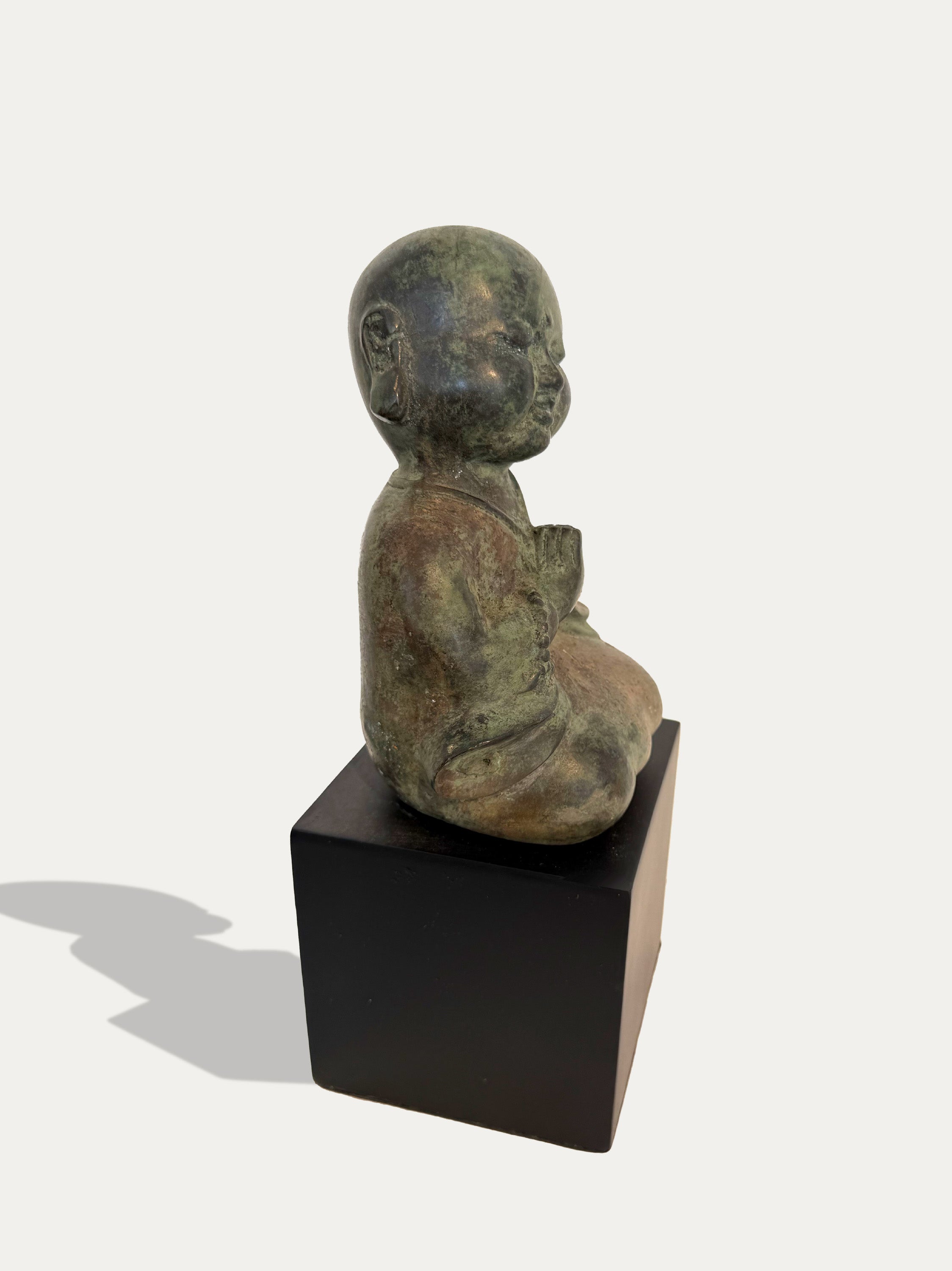 ESCULTURA VINTAGE DE BRONCE JAVANESA INSPIRADA EN JIZŌ