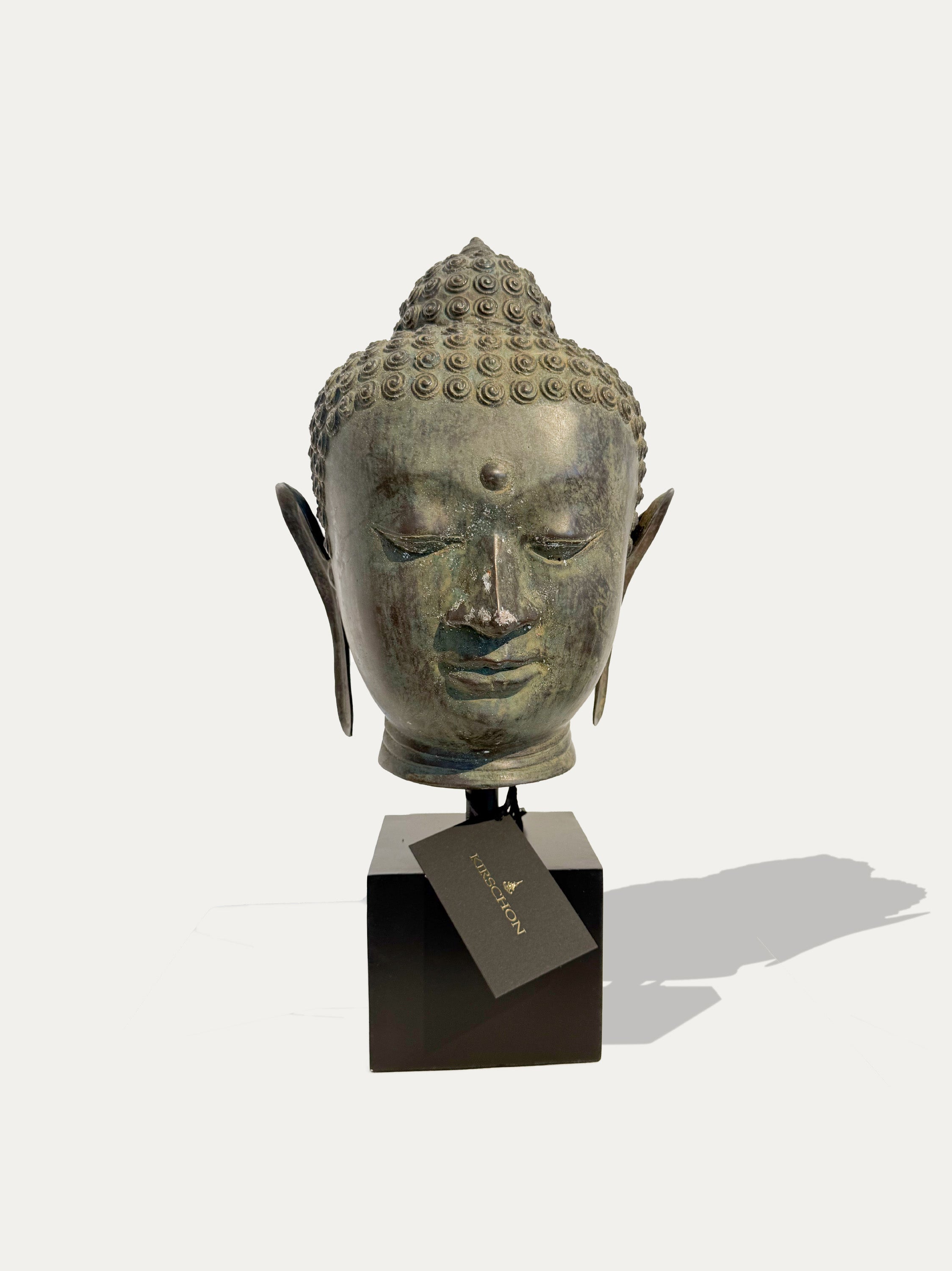 Vintage bronze Buddha head