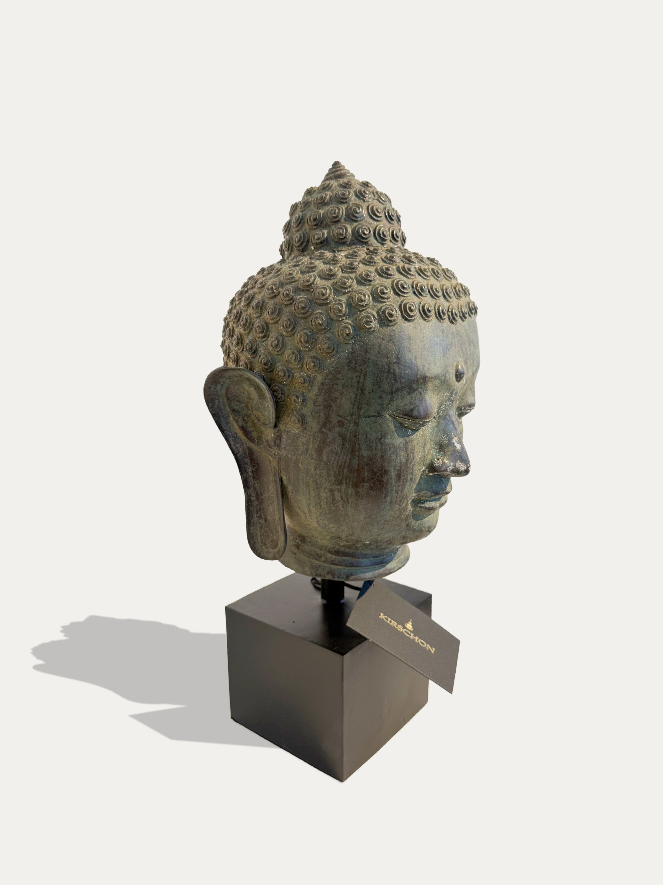 Vintage bronze Buddha head