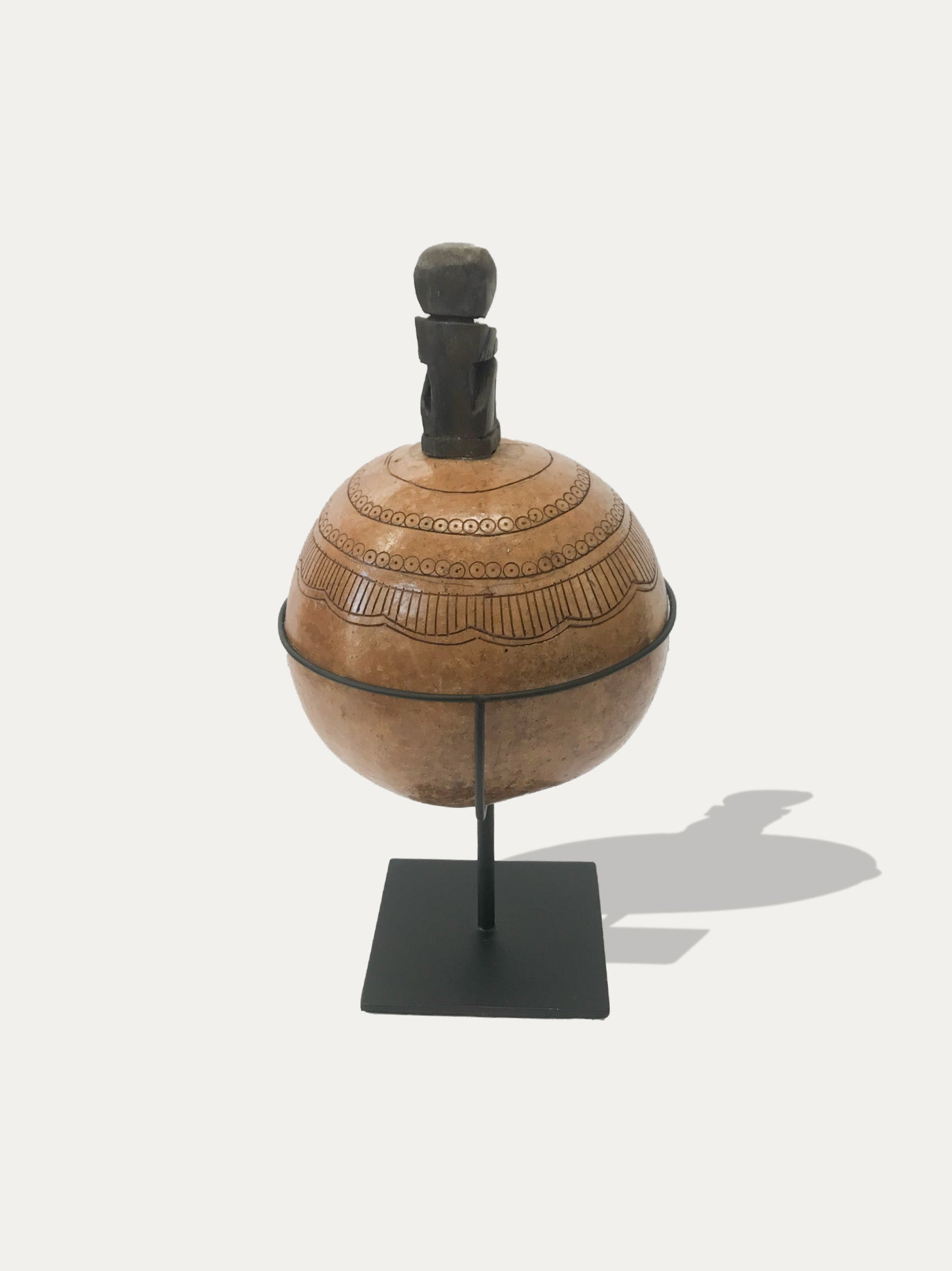 Hand Carved Pumpkin Water Bottle From Sumba