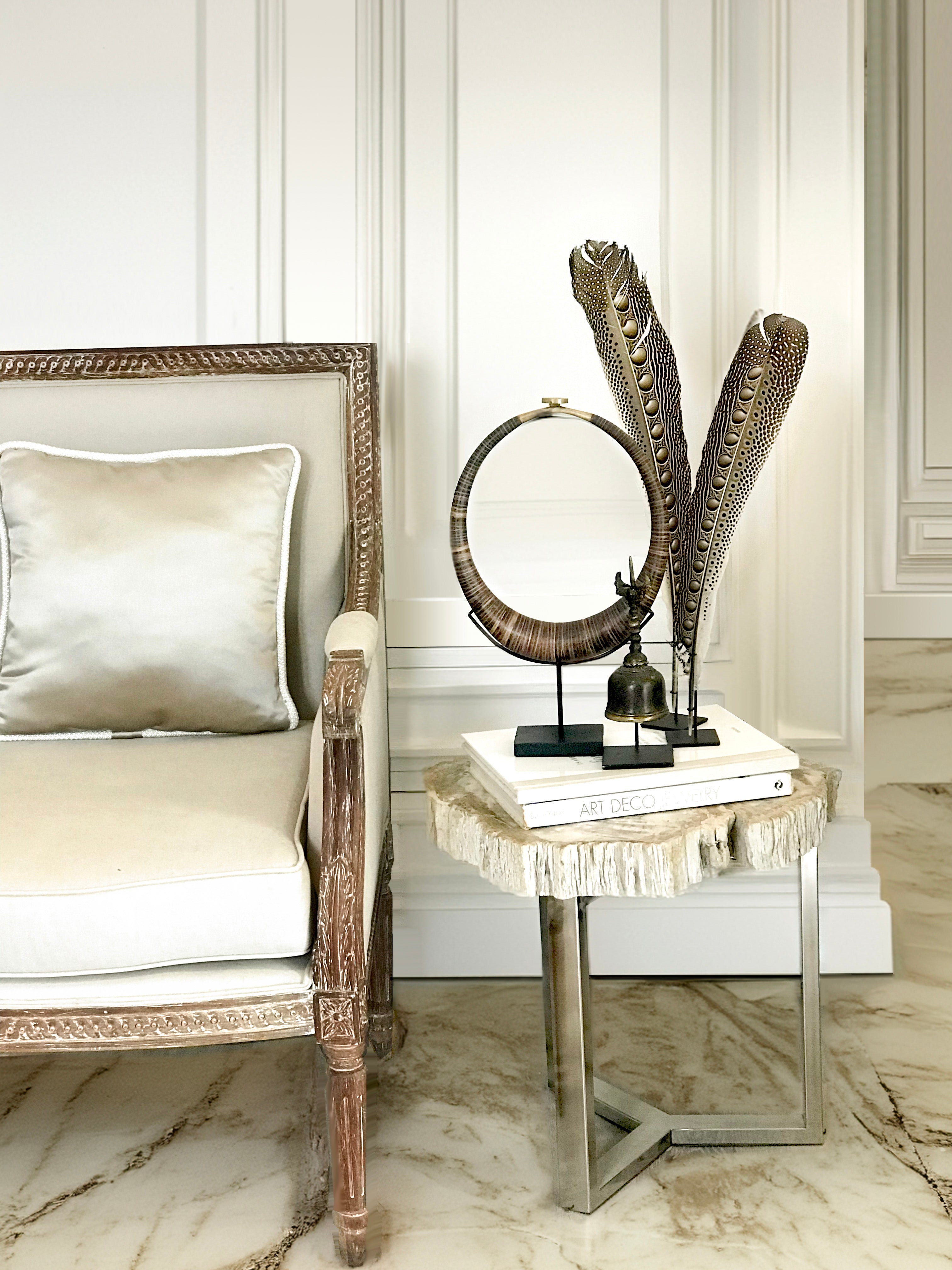 Asian Art from Kirschon - Kalabubu necklace, peacock feathers and ghanta temple bell from Bali