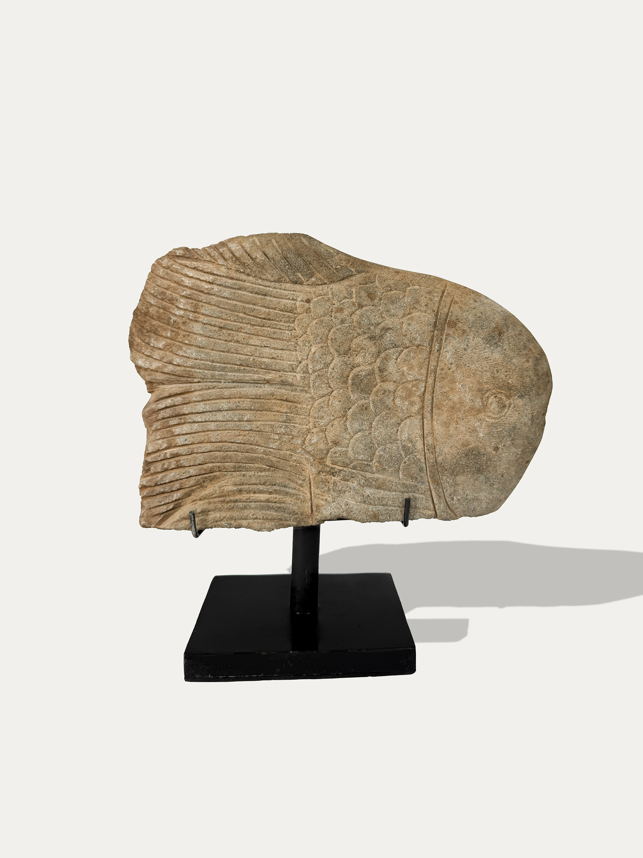 Hand Carved Ikan (Fish) Statue From Java