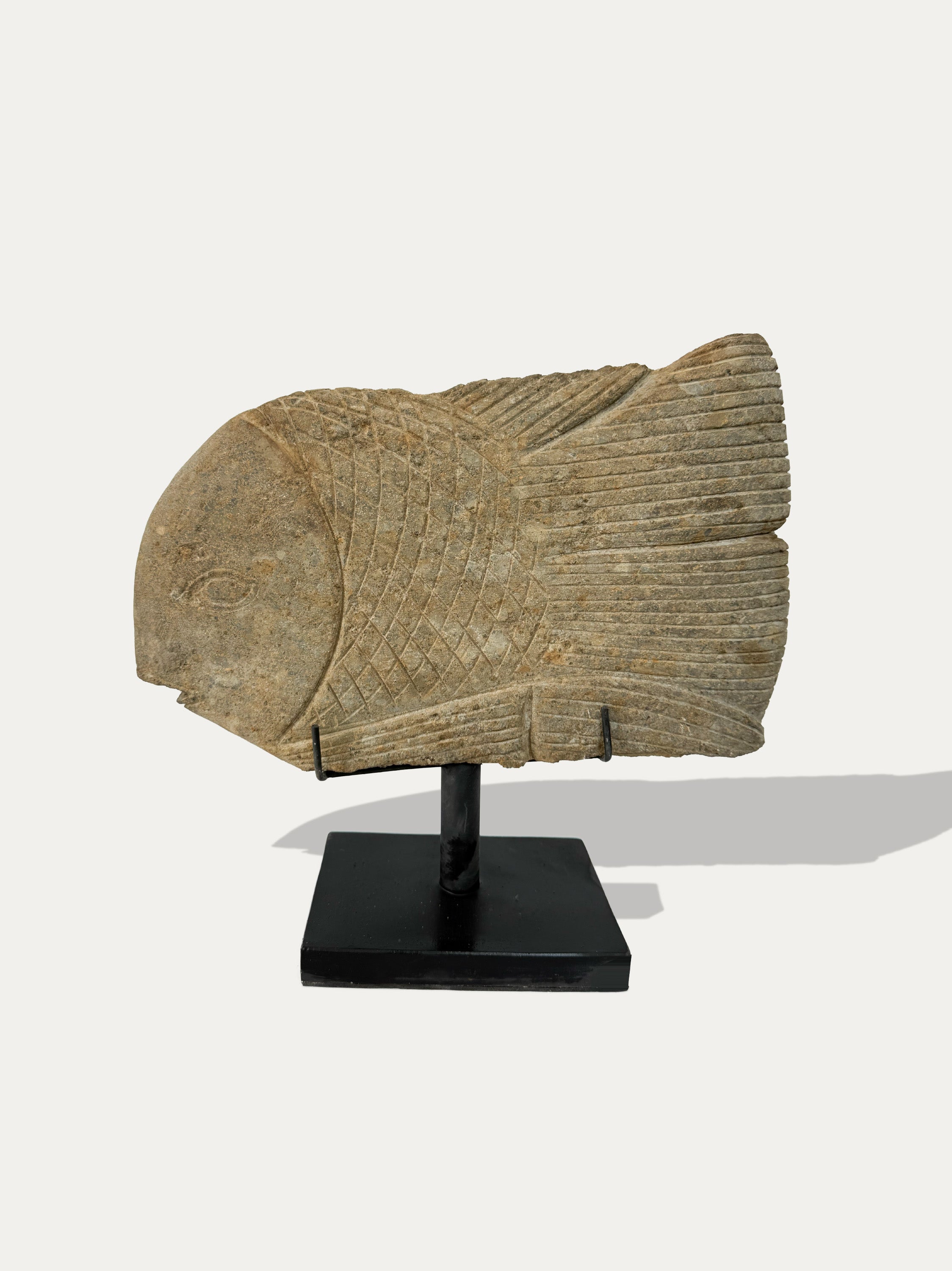 Hand Carved Ikan (Fish) Statue From Java