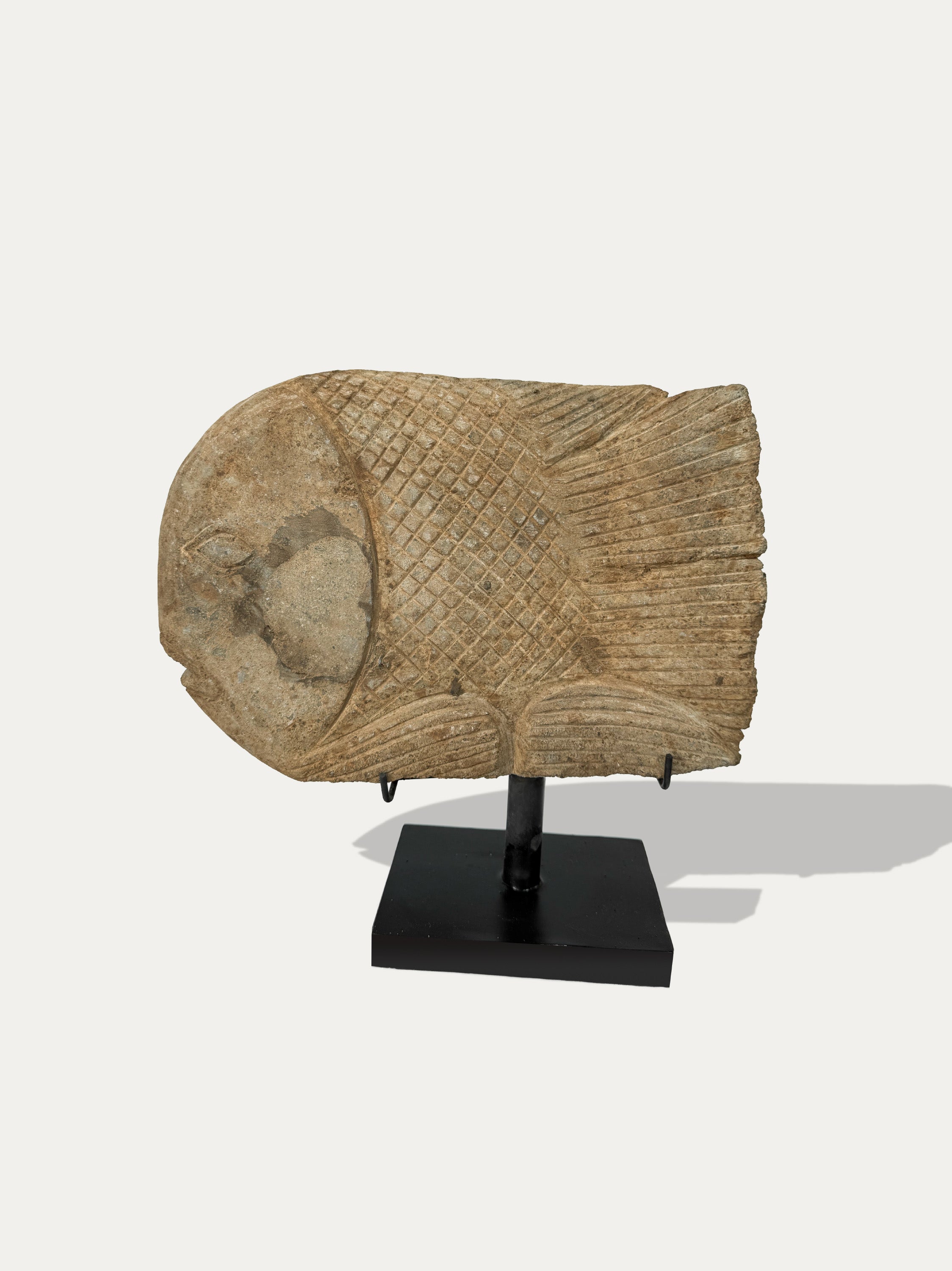 Hand Carved Ikan (Fish) Statue From Java