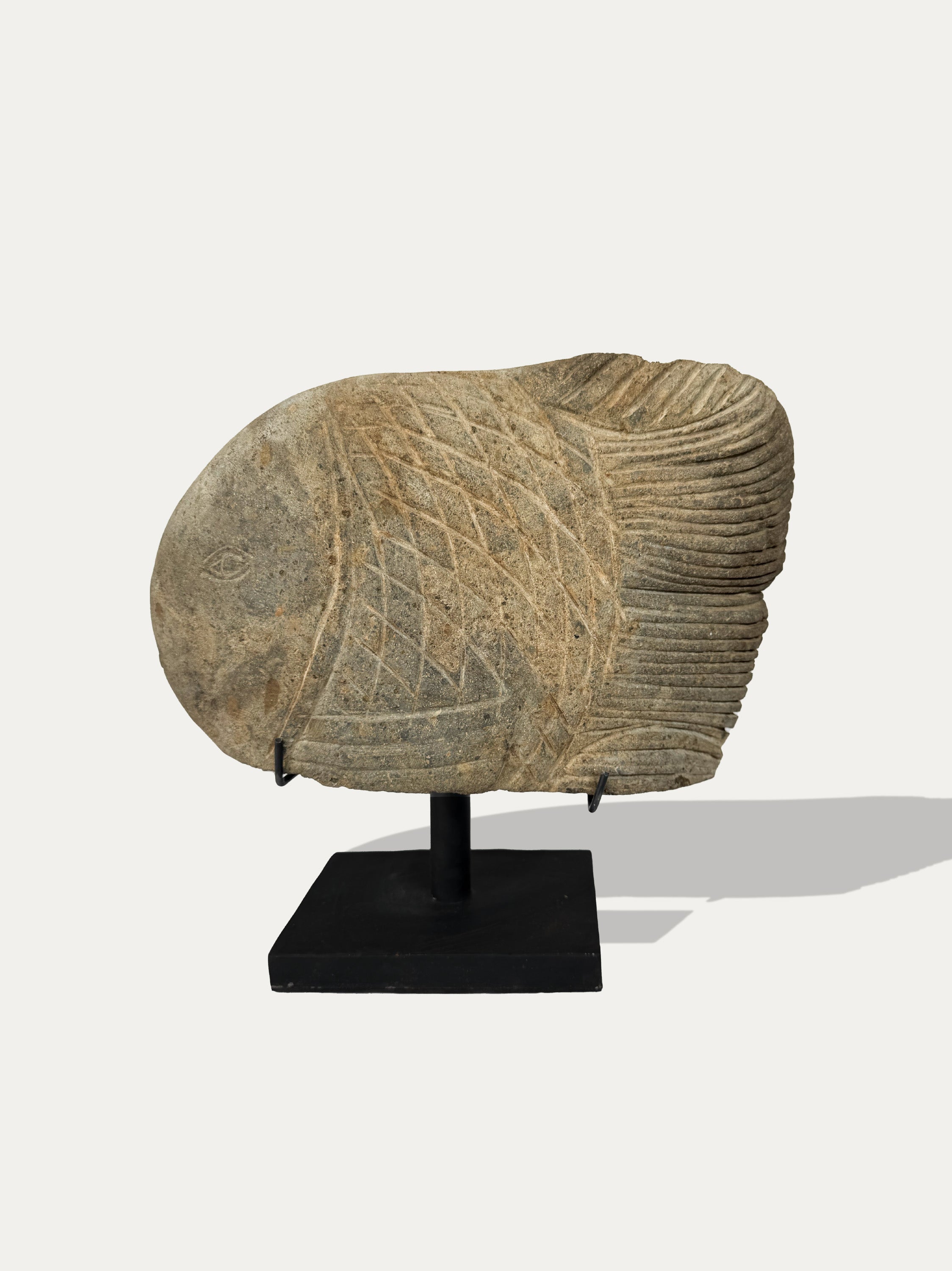 Hand Carved Ikan (Fish) Statue From Java