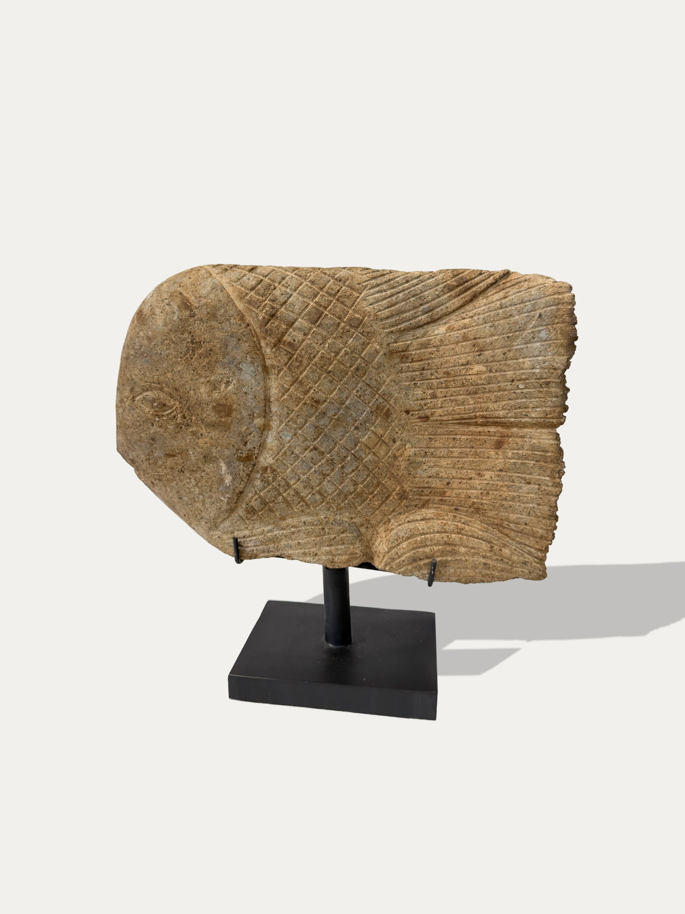 Hand Carved Ikan (Fish) Statue From Java