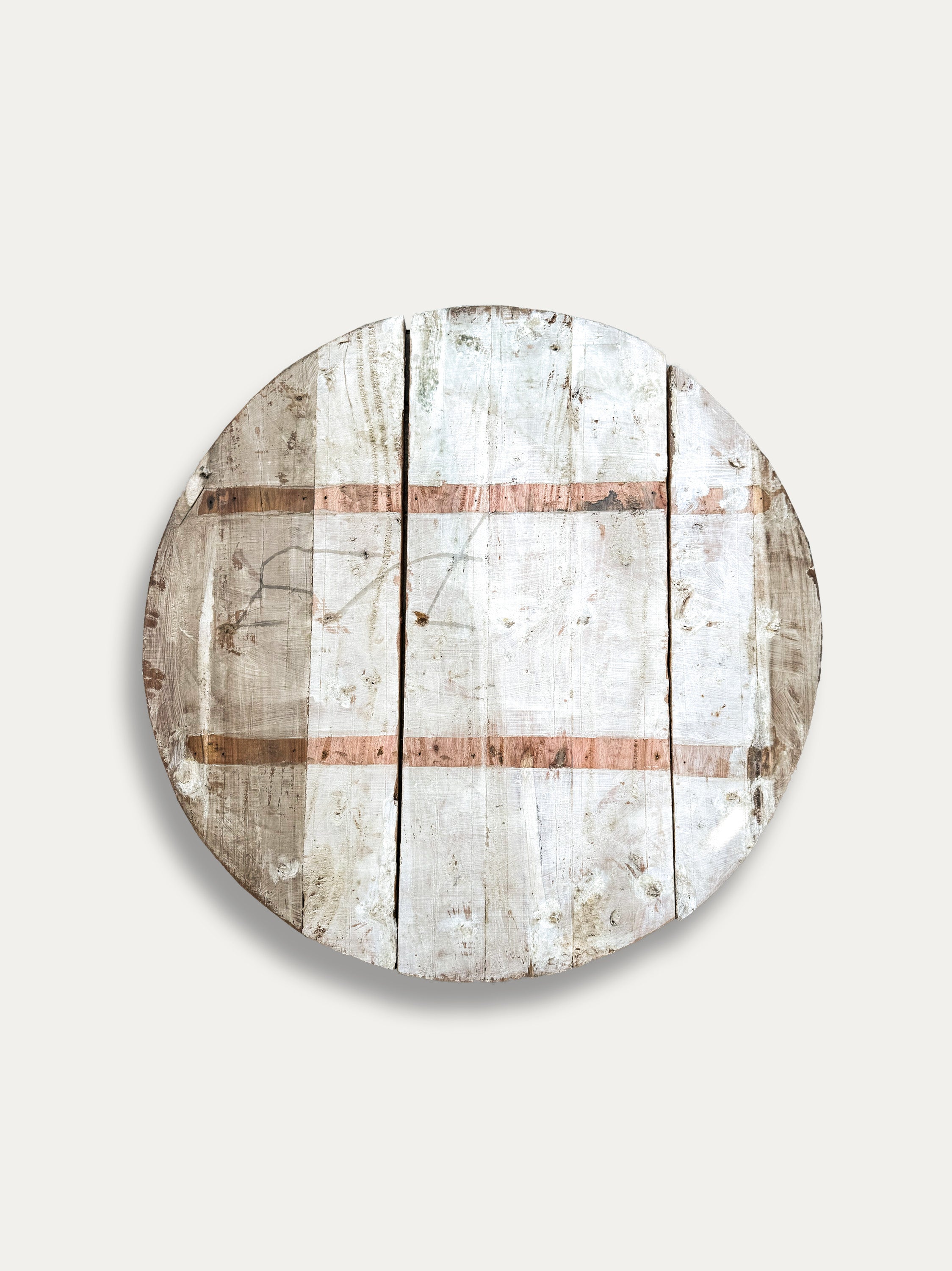 Panneau rond en bois vintage de Toraja