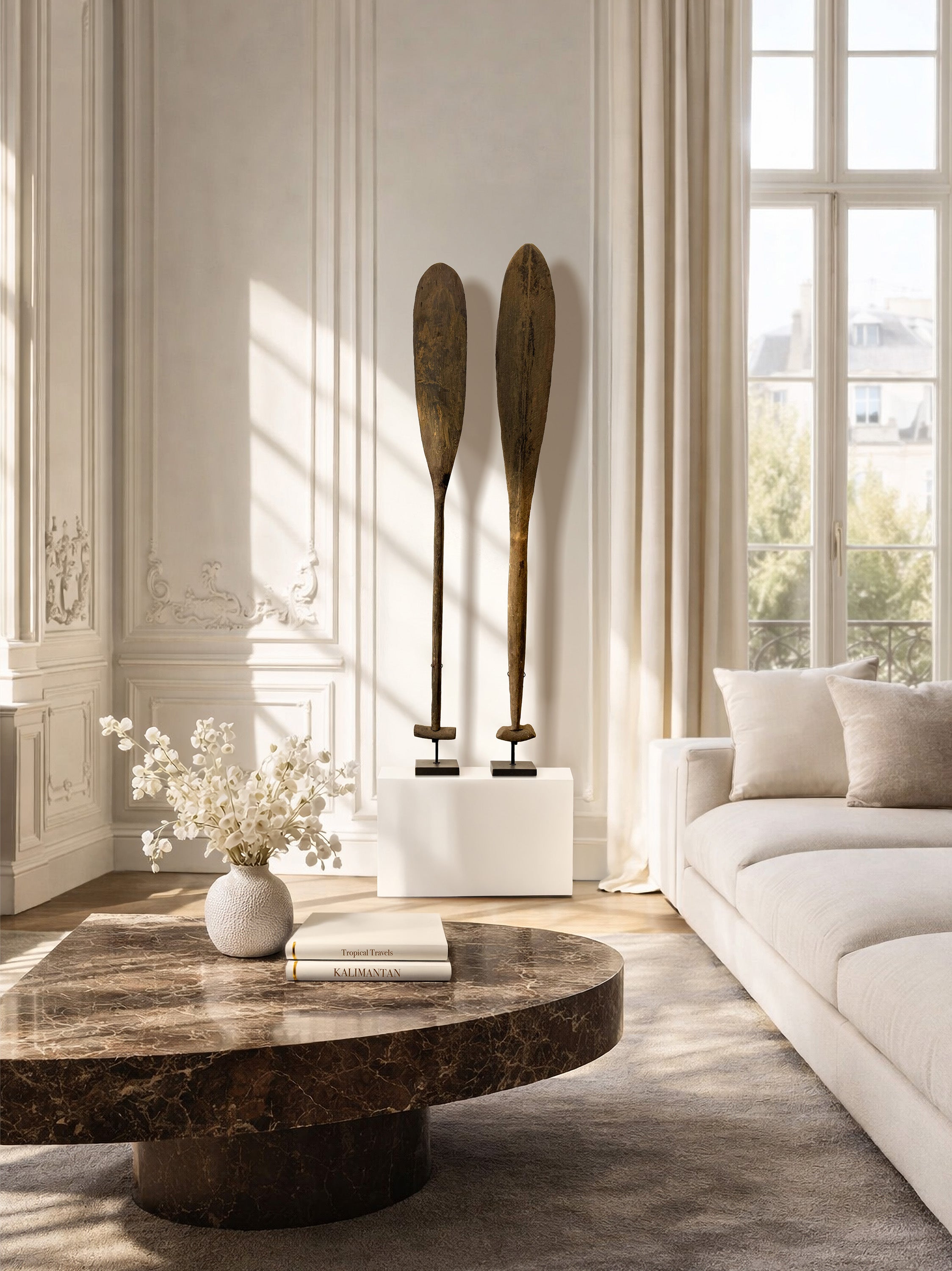 tribal-oars-borneo-wood-decor-ethnographic-art-kirschon-como