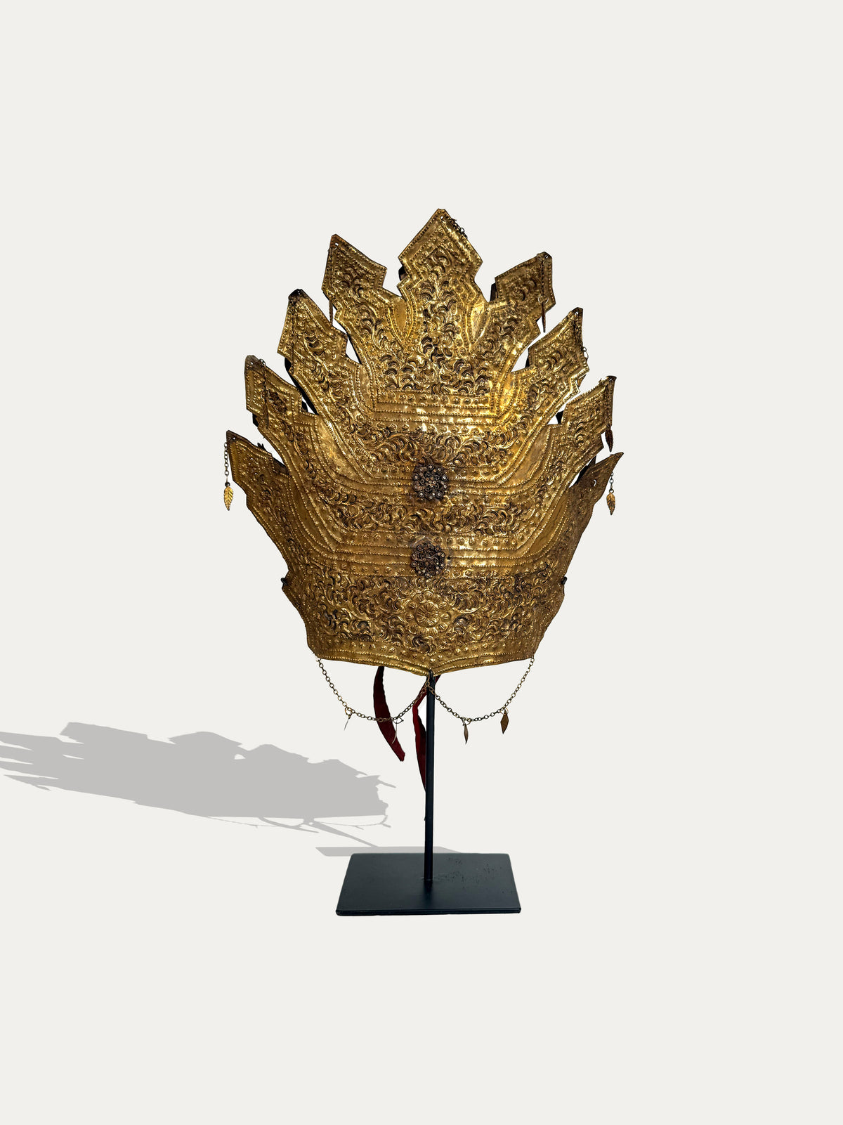 Vintage Lampung Siger Pepadun ceremonial crown from Sumatra, Indonesia