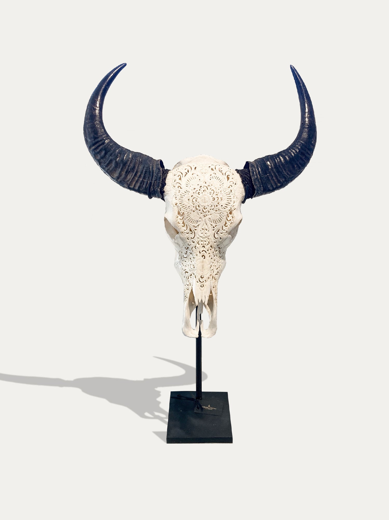 Hand Carved Buffalo Scull From Bali - Asian Art from Kirschon