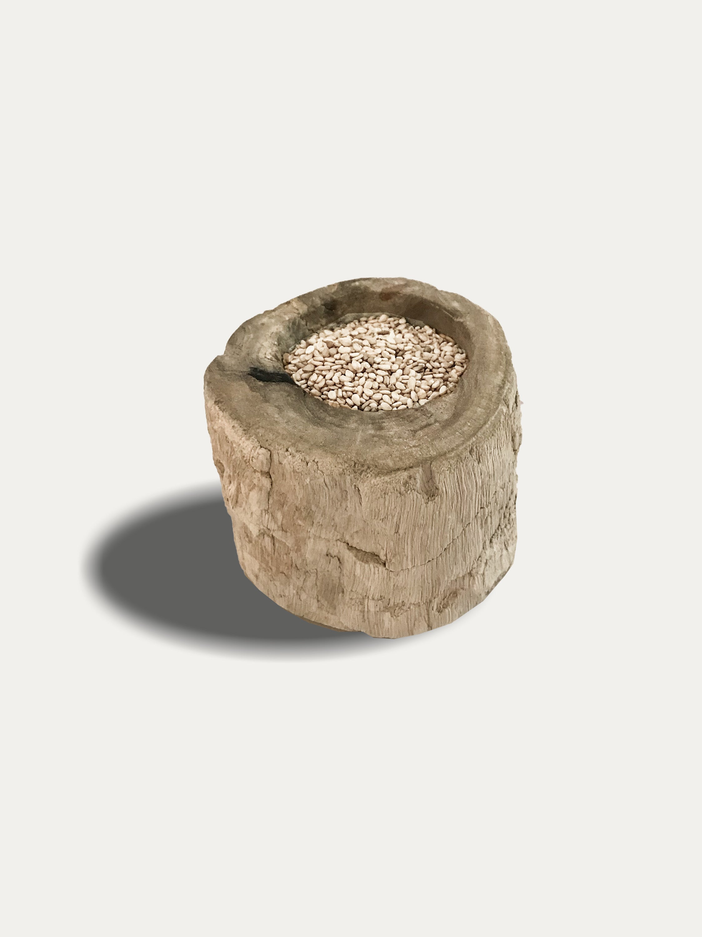 Organic reversible candle/incense holder in petrified wood and assorted Balinese incense