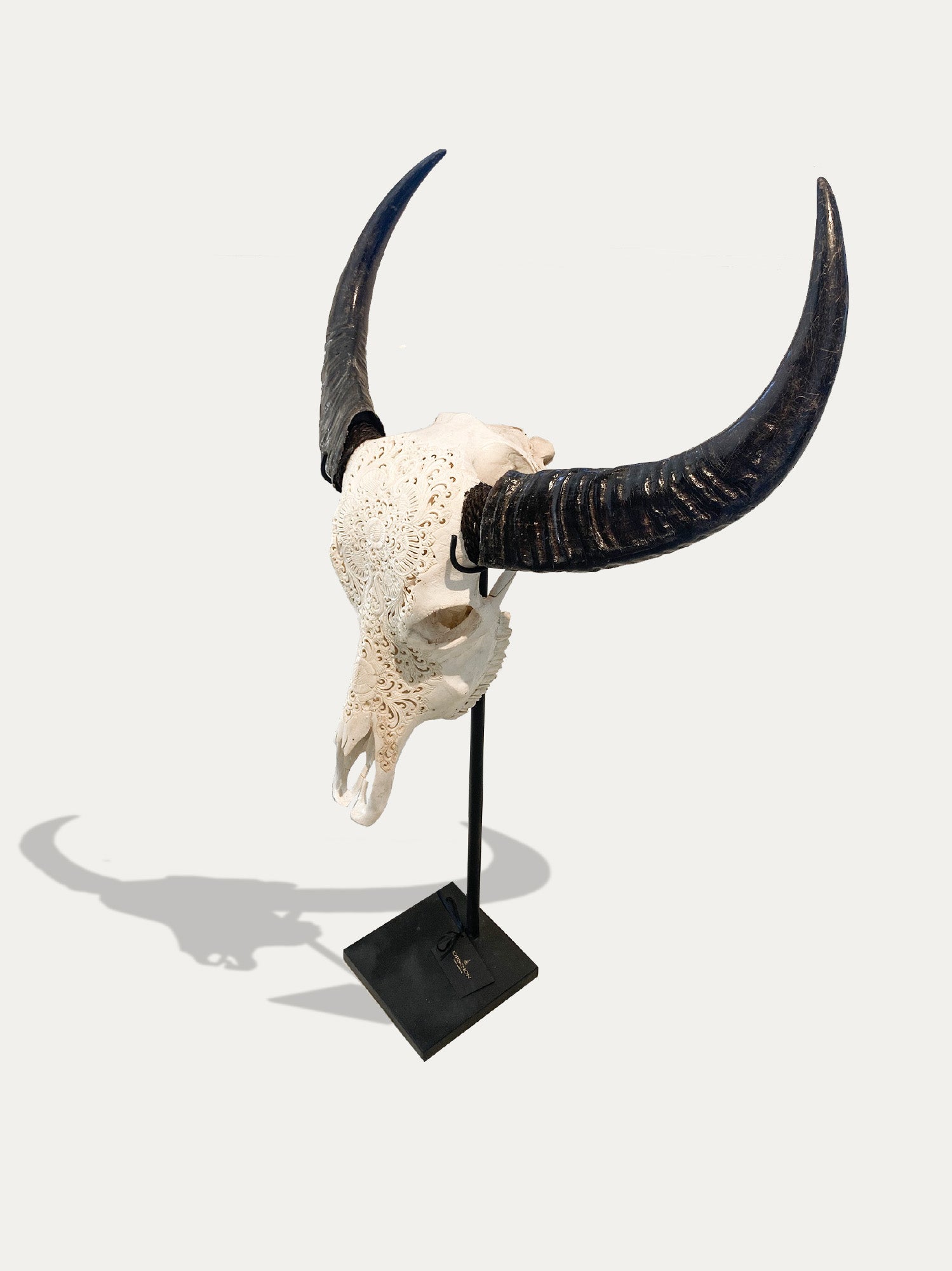 Hand Carved Buffalo Scull From Bali - Asian Art from Kirschon
