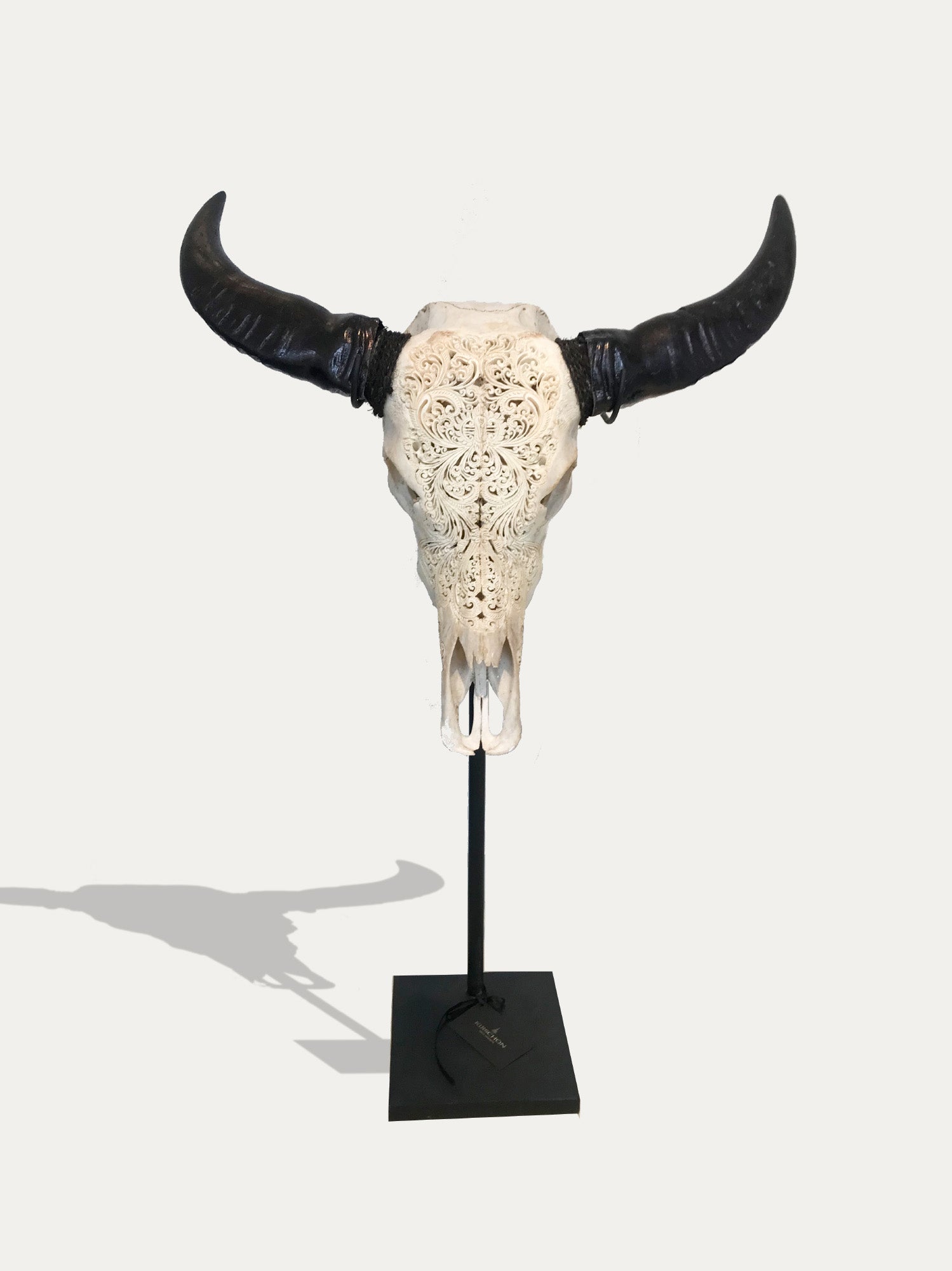 Hand Carved Buffalo Scull From Bali - Asian Art from Kirschon