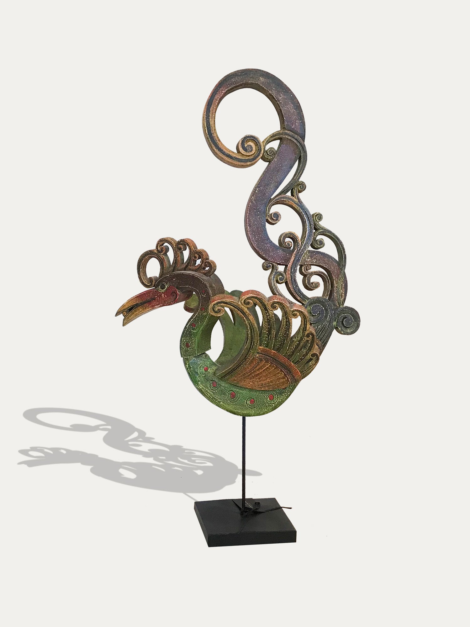 Large Hornbill sculpture from Borneo
