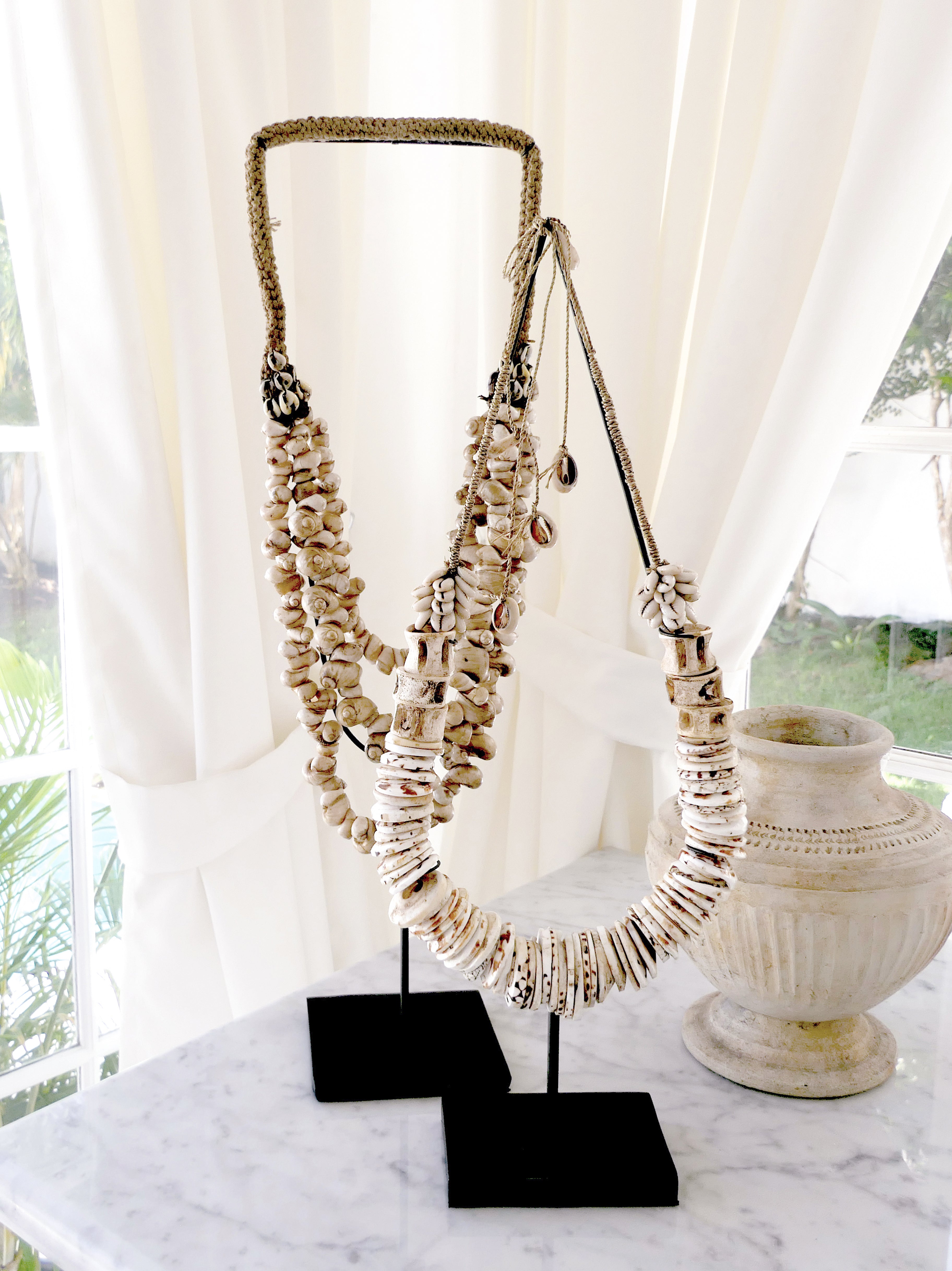 Tribal Marble Disc Shell Necklaces from Papua - Asian Art from Kirschon