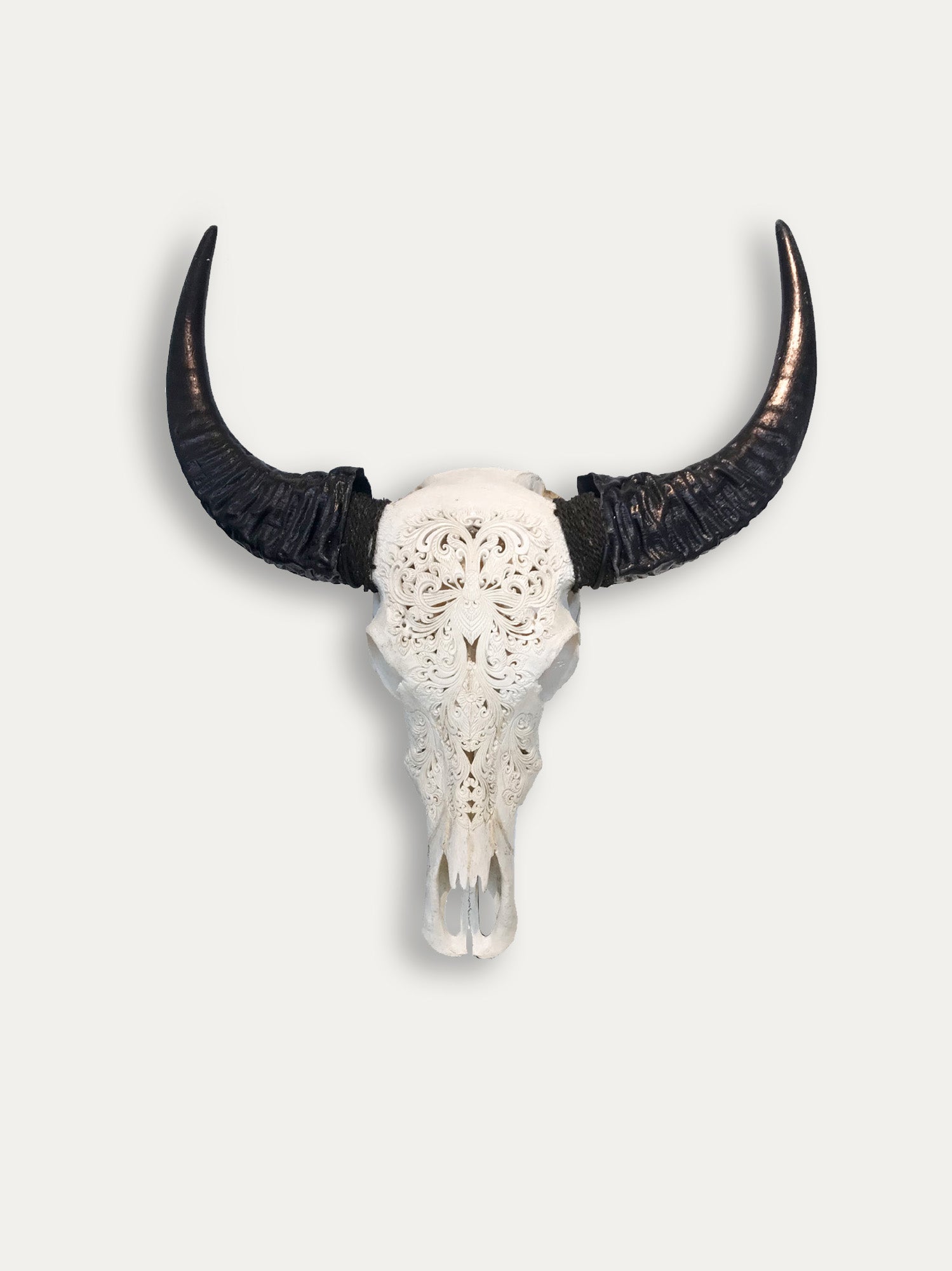 Hand Carved Buffalo Scull From Bali - Asian Art from Kirschon