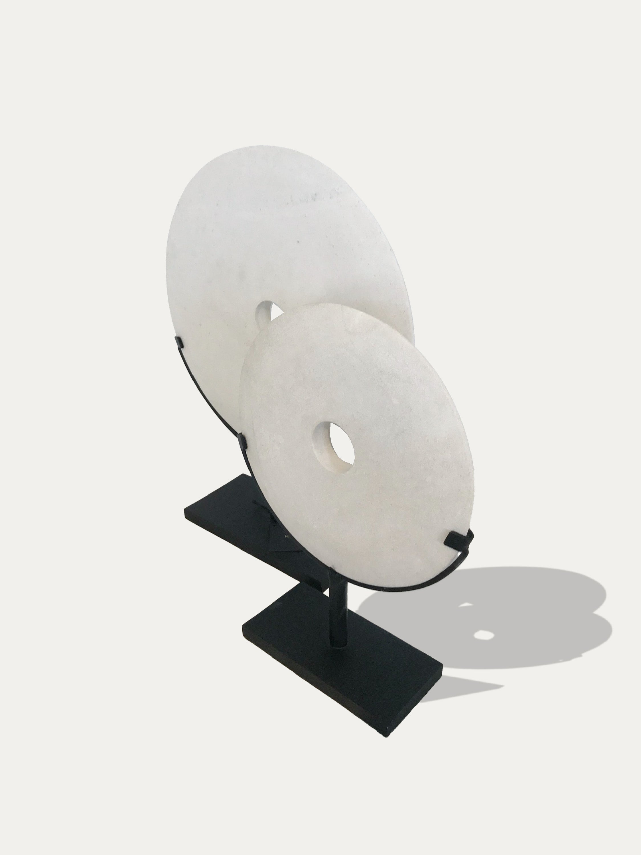 Set of 2 White Stone Dowry Gifts from Papua