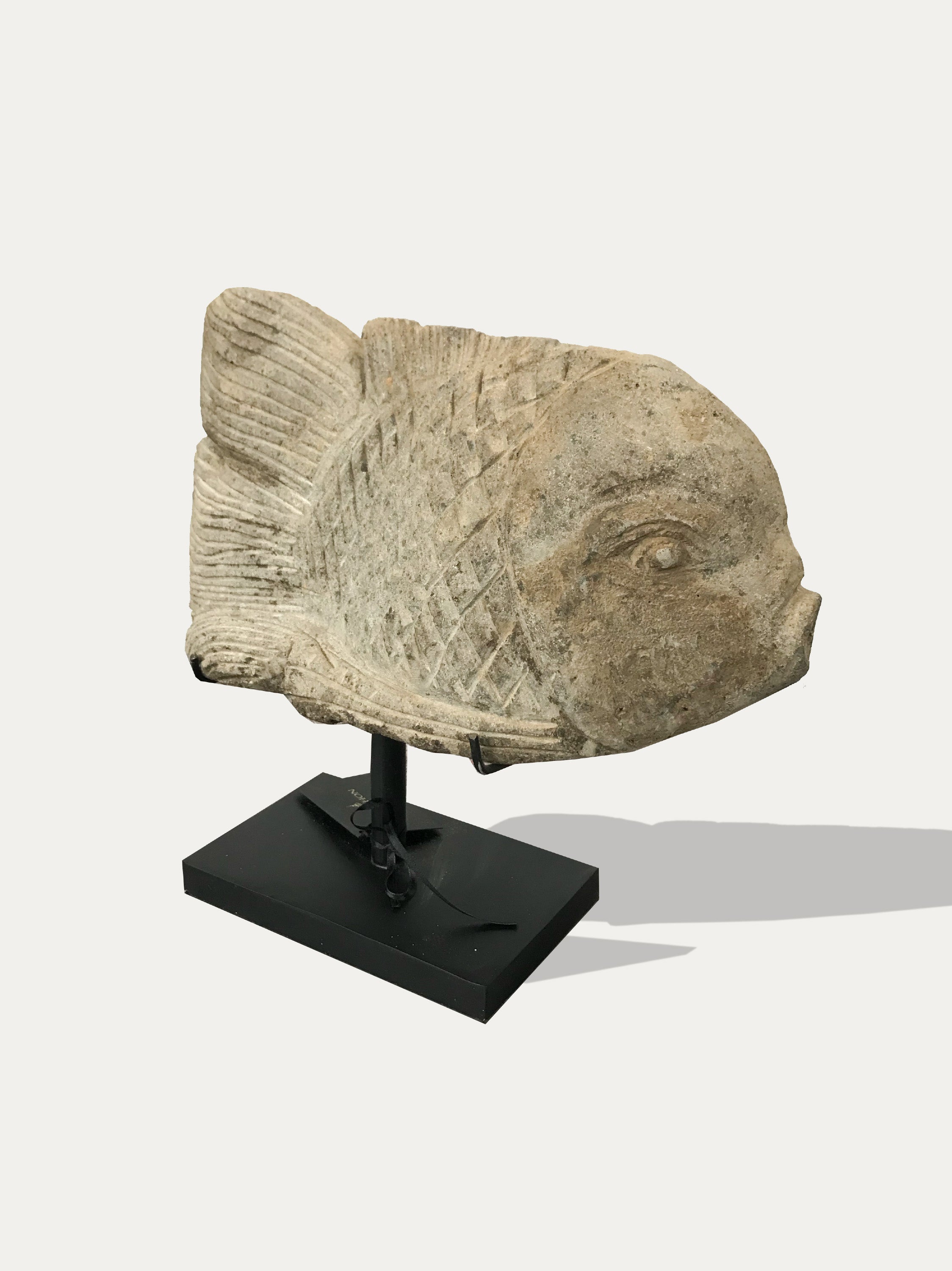 Ikan stone fish statue from Java - Asian Art from Kirschon
