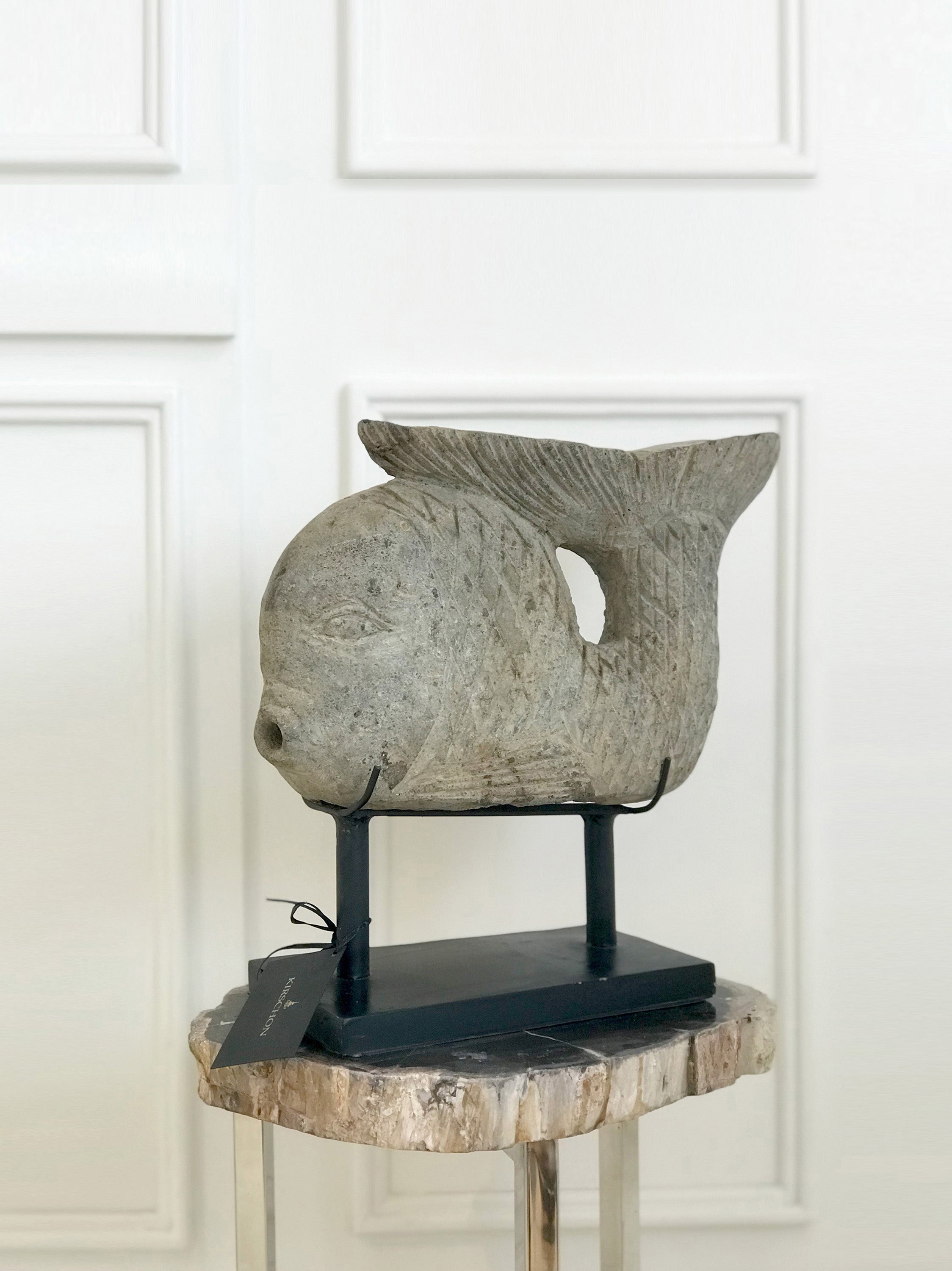 Ikan stone fish statue - Asian Art from Kirschon