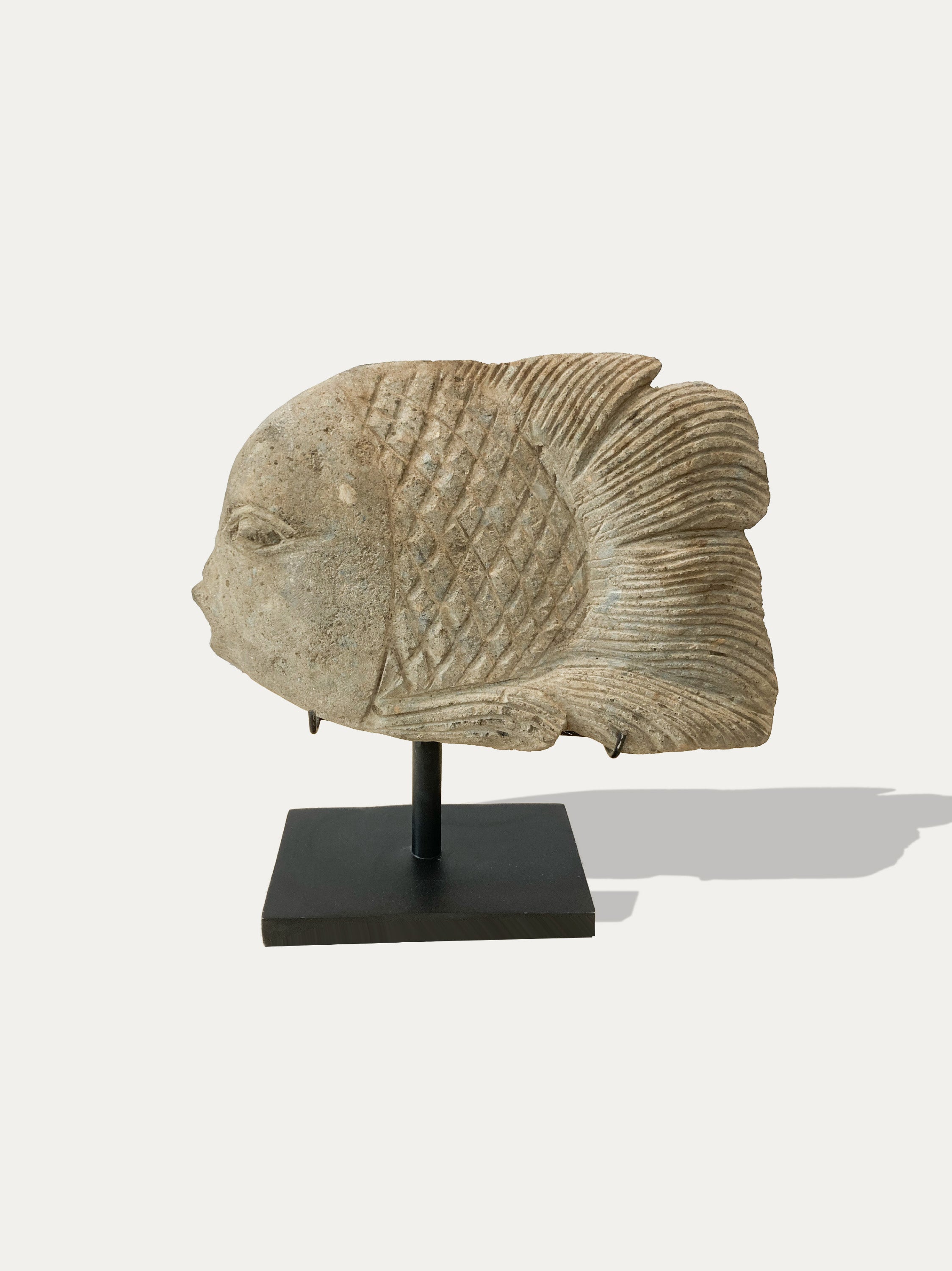 ikan stone fish statue from Java - Asian Art from kirschon