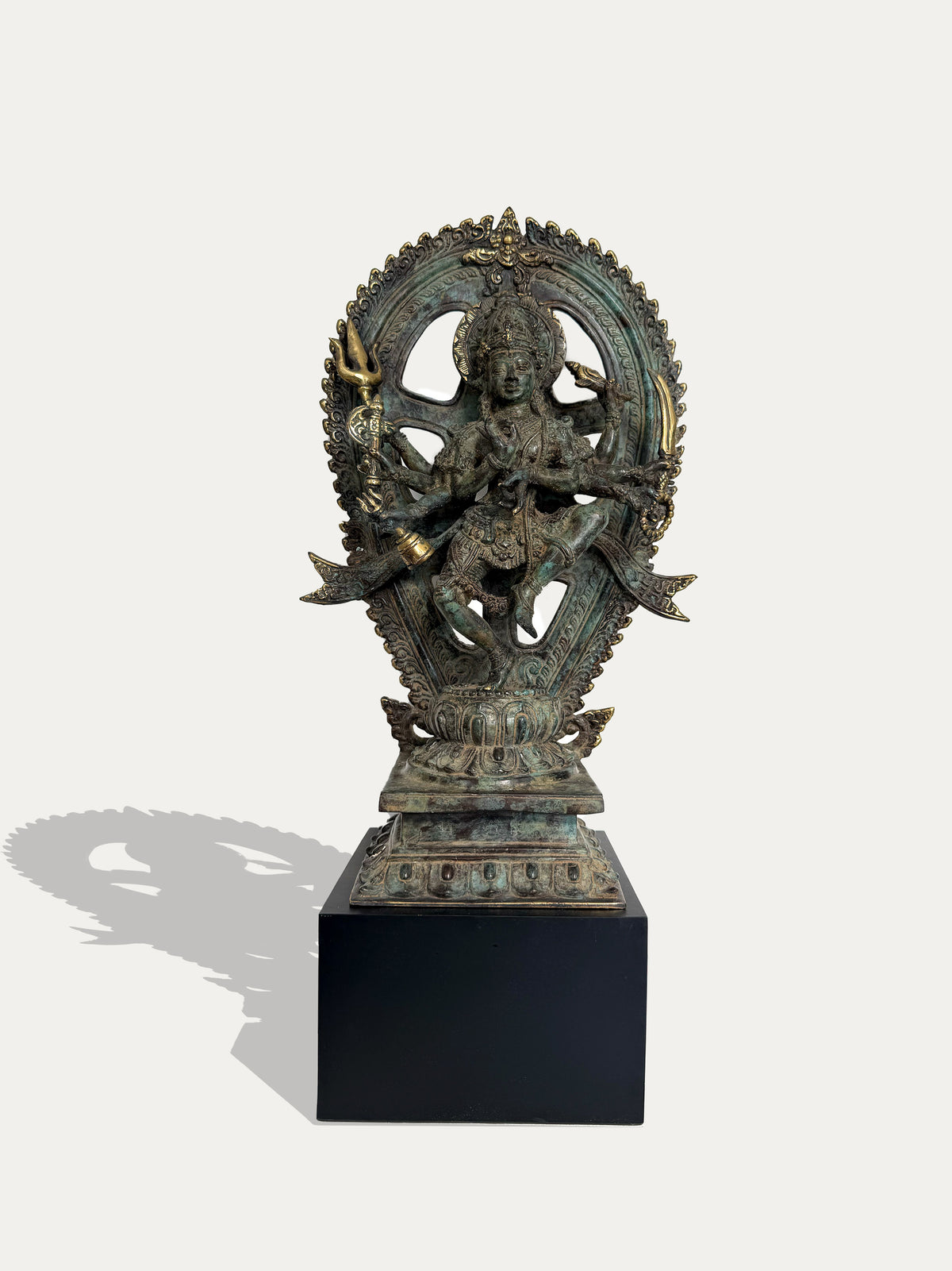 Antique Hindu Shiva Nataraja bronze sculpture from Java, Indonesia