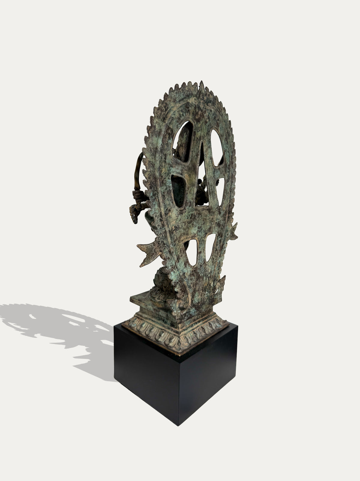 Antique Javanese bronze Shiva Nataraja statue from Indonesia