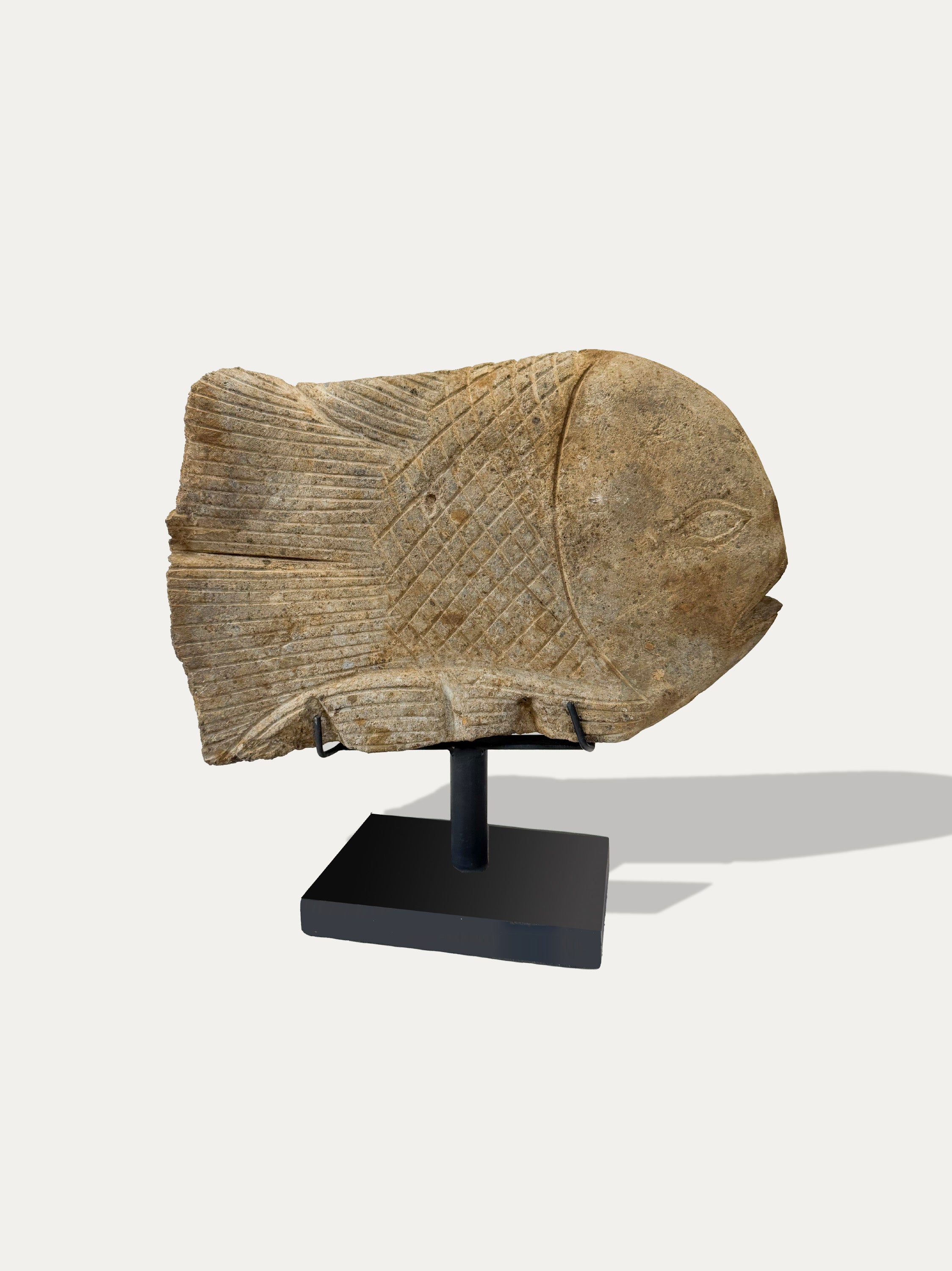 Hand Carved Ikan (Fish) Statue From Java