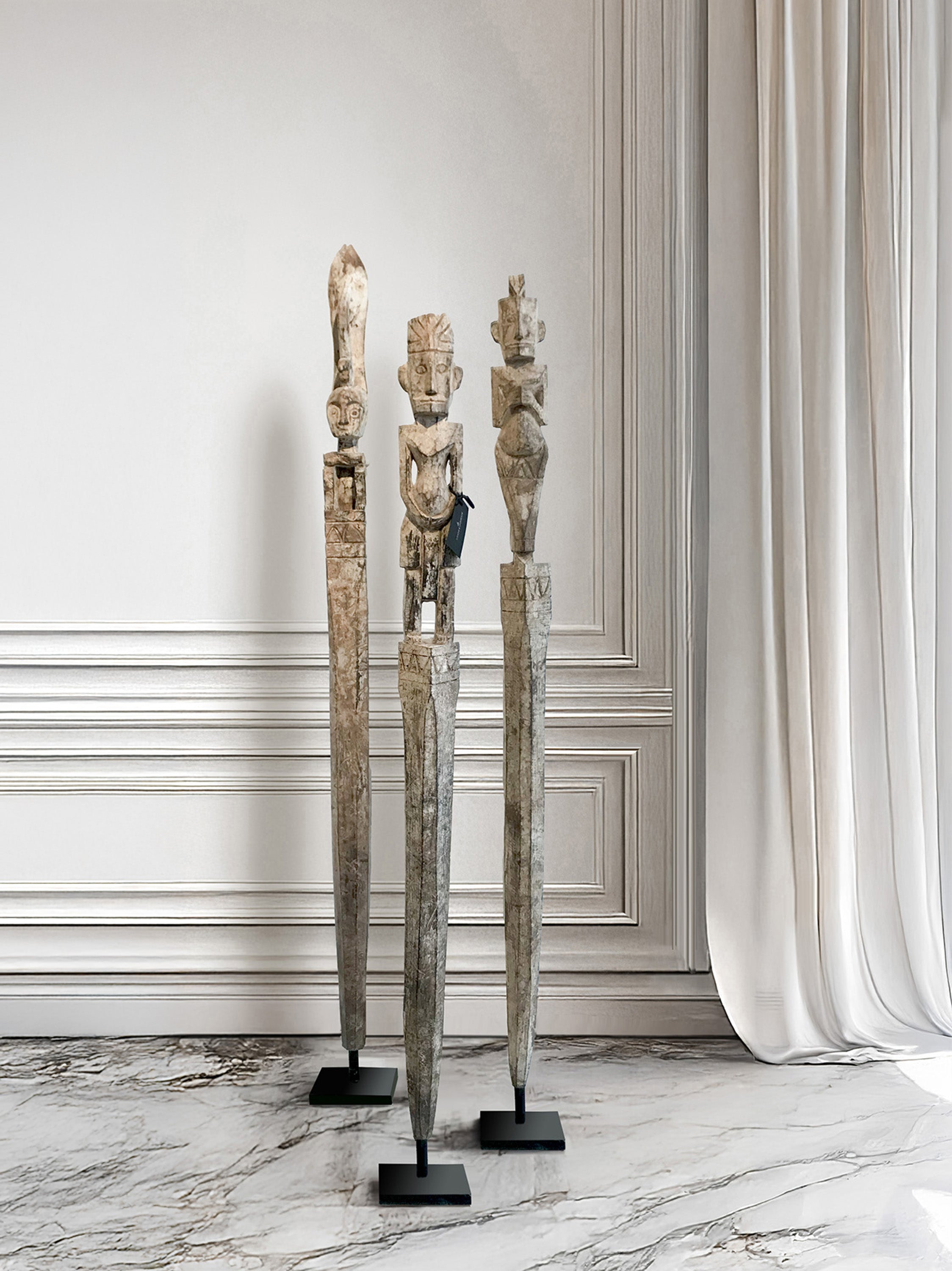 asian-tribal-sculptures-kalimantan-interior-design-lake-como