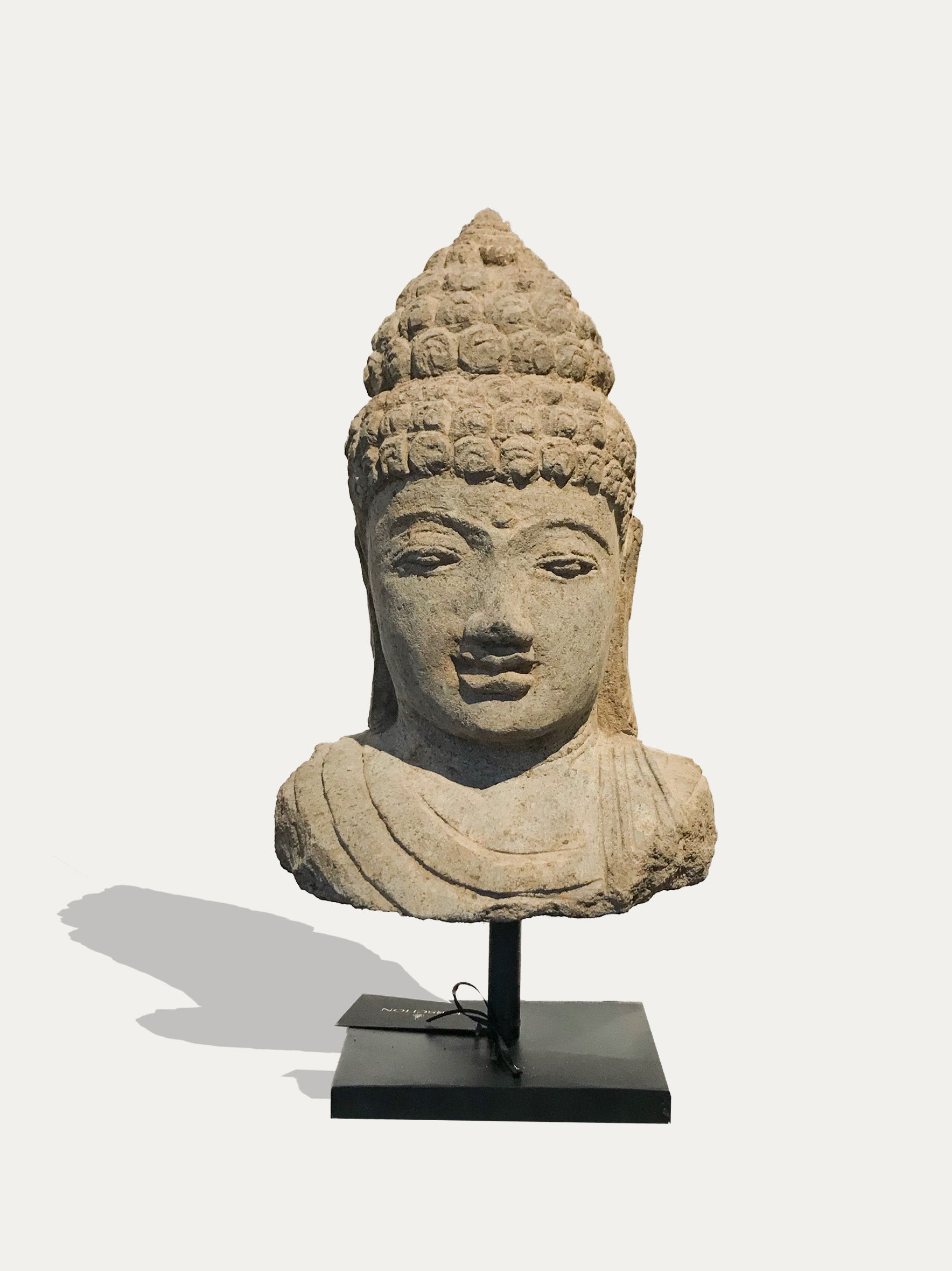 Hand Carved Buddha Head Statue From Java