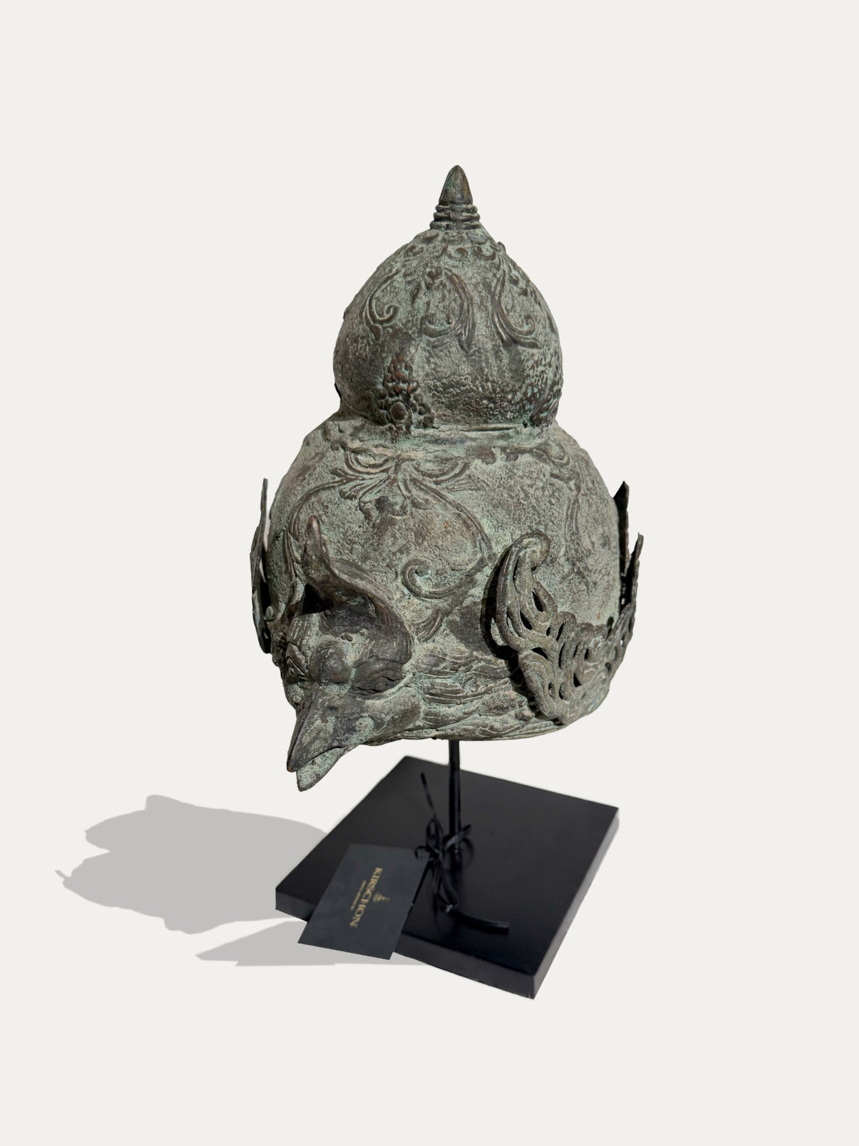 ANTIQUE BRONZE HELMET FROM JAVA