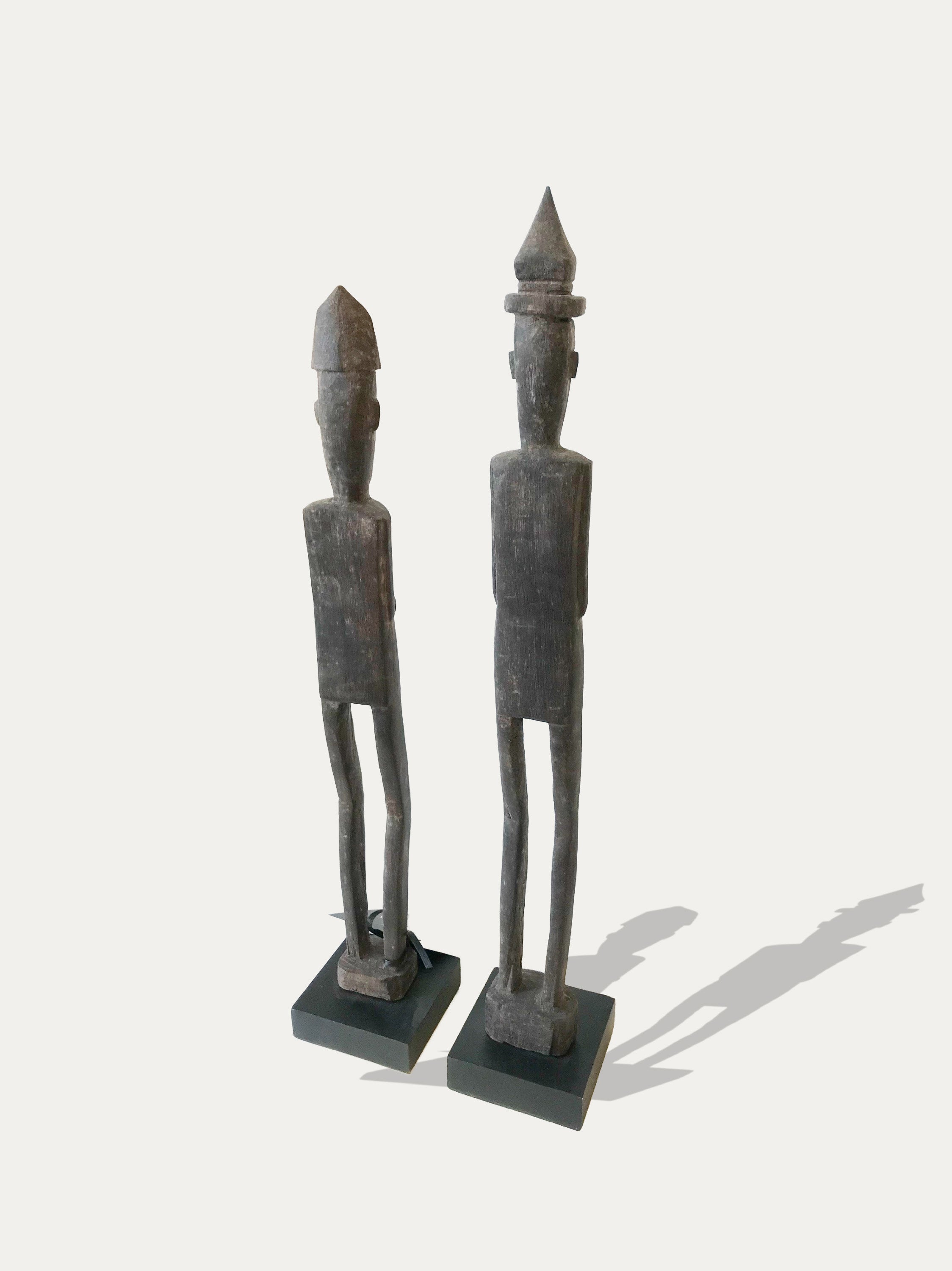 Vintage Dayak Hampatong figures from Borneo