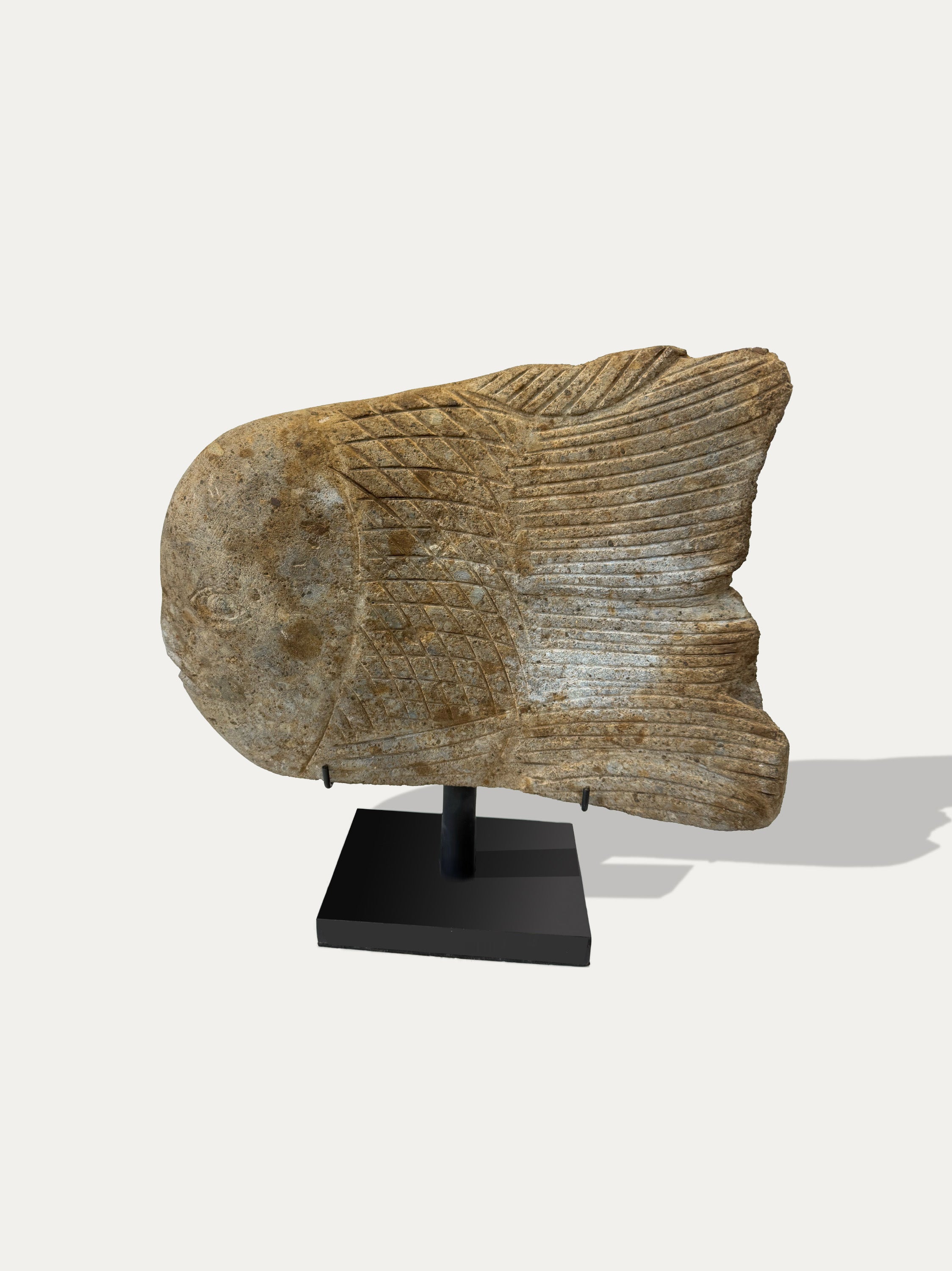 Hand Carved Ikan (Fish) Statue From Java