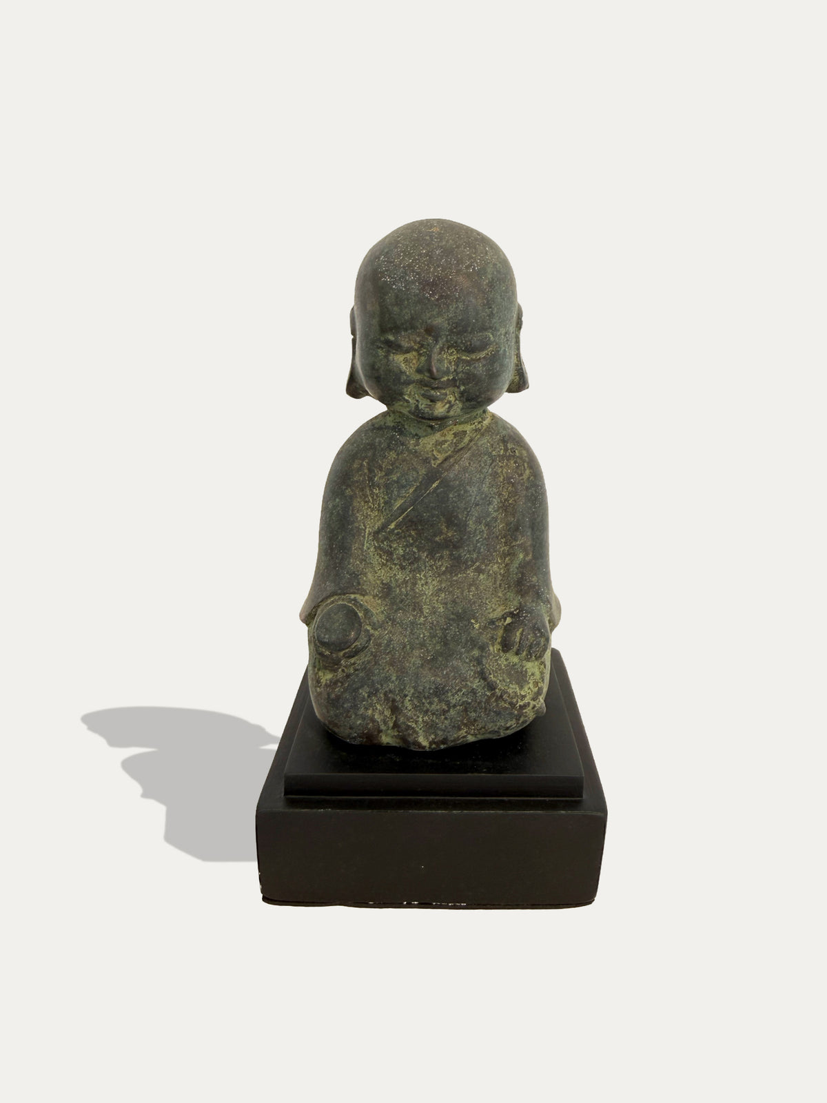 Javanische Vintage-Buddhaskulptur aus Bronze aus Java, inspiriert von Jizō