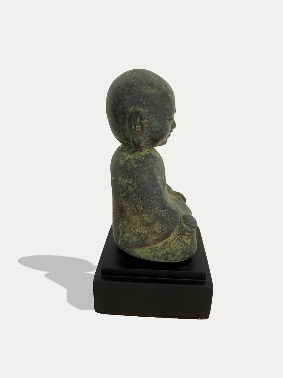 Javanische Bronze-Gebetsfigur aus den späten 1970ern aus Java, Indonesien, mit natürlicher Patina