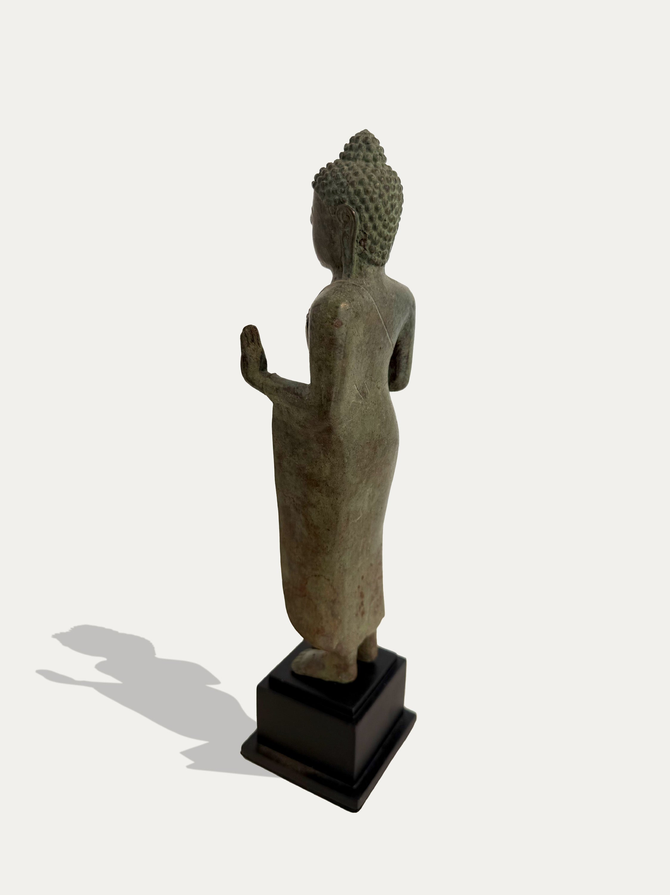 Bouddha vintage en bronze debout – Abhaya Mudra