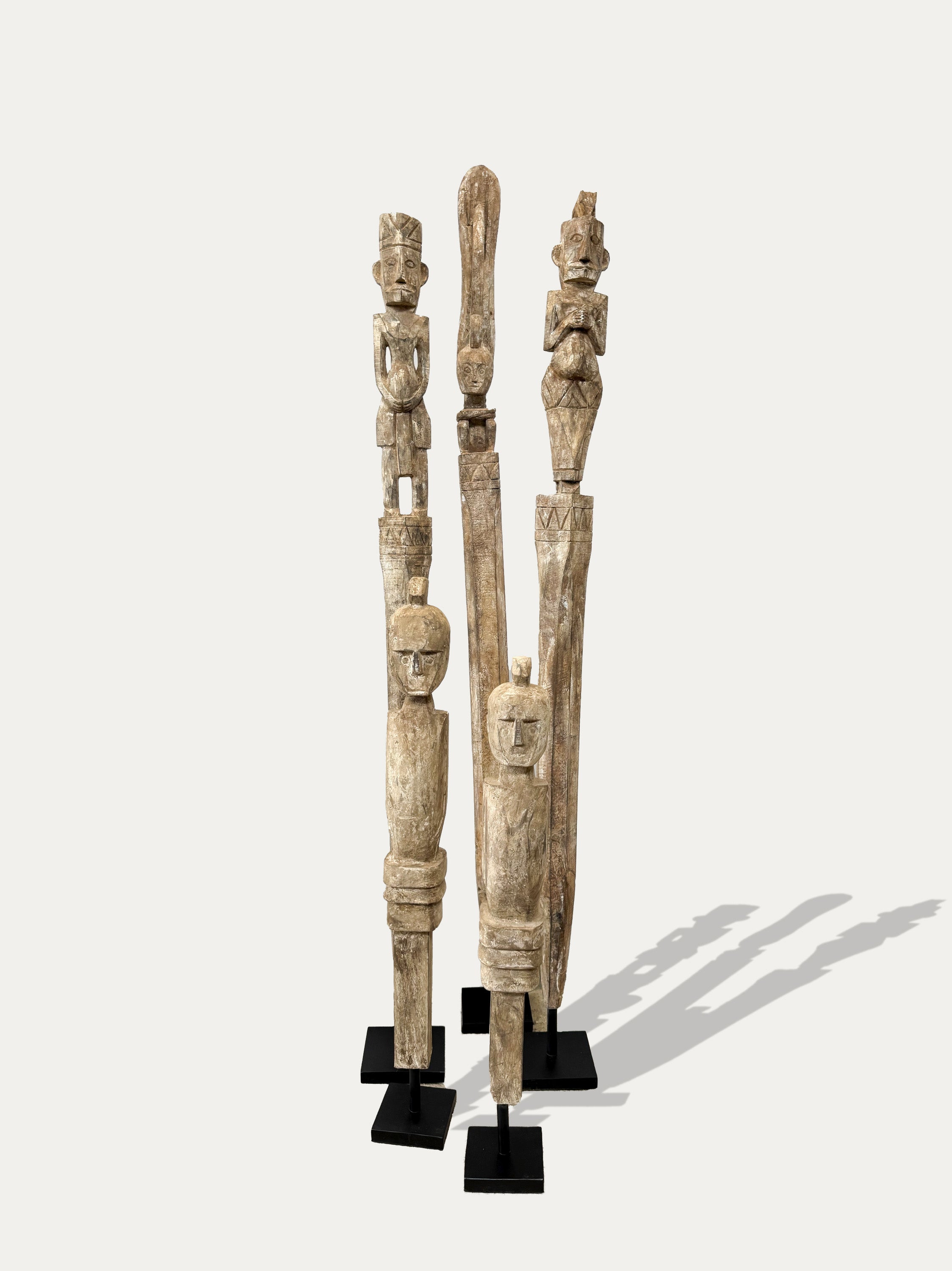 wooden-tribal-totems-Dayak-Sumba-art-set-5-kirschon