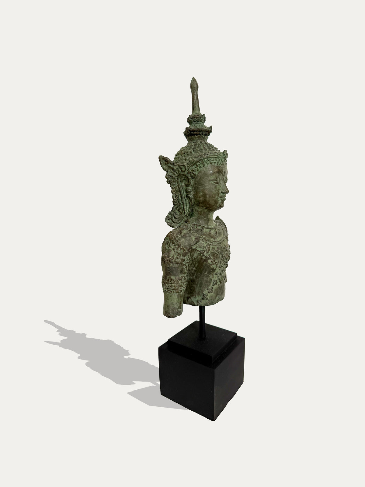 Thai bronze crowned deity sculpture from the late 1900s
