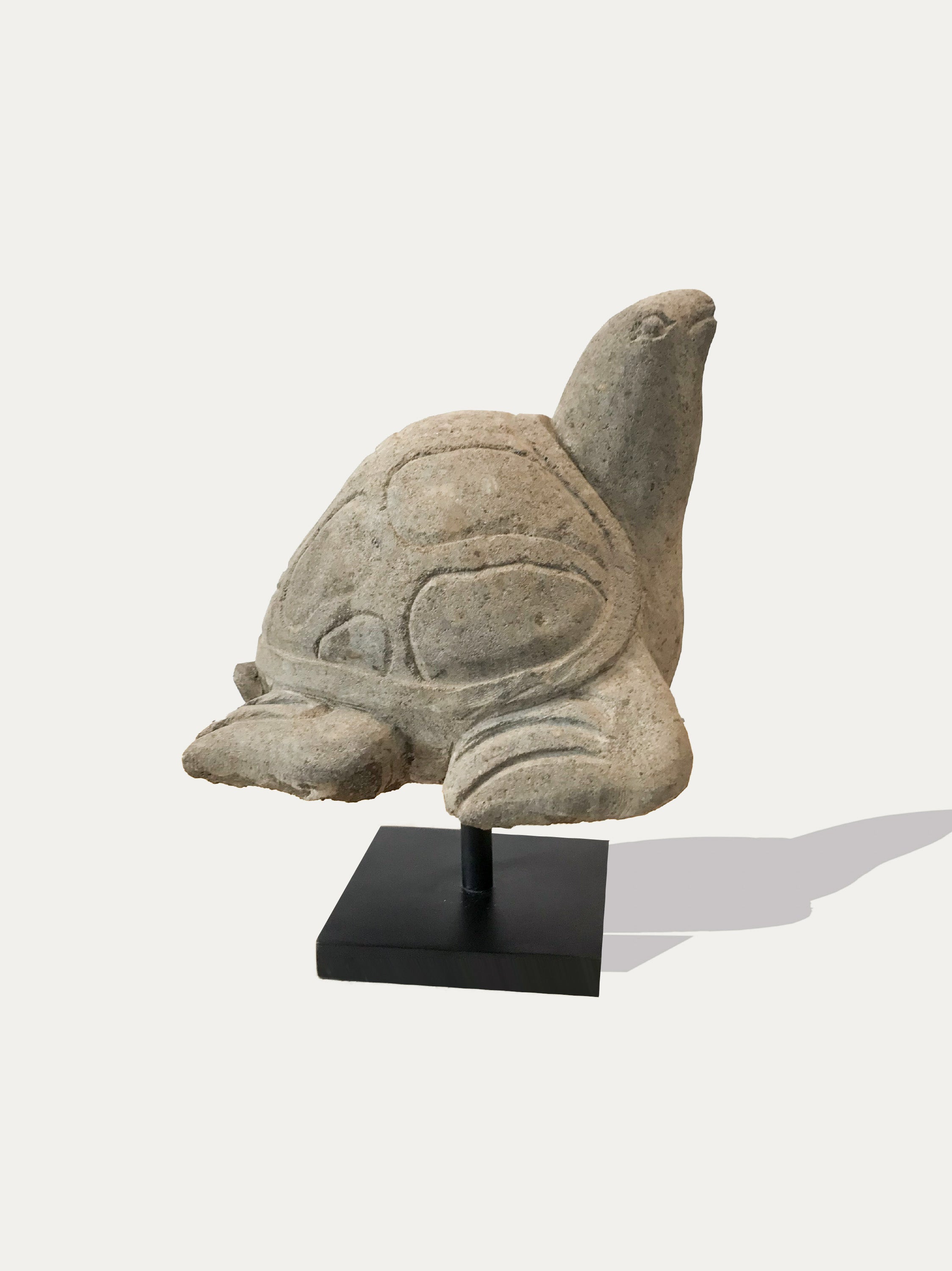 Large Hand Carved Turtle Statue From Java - Asian Art from Kirschon