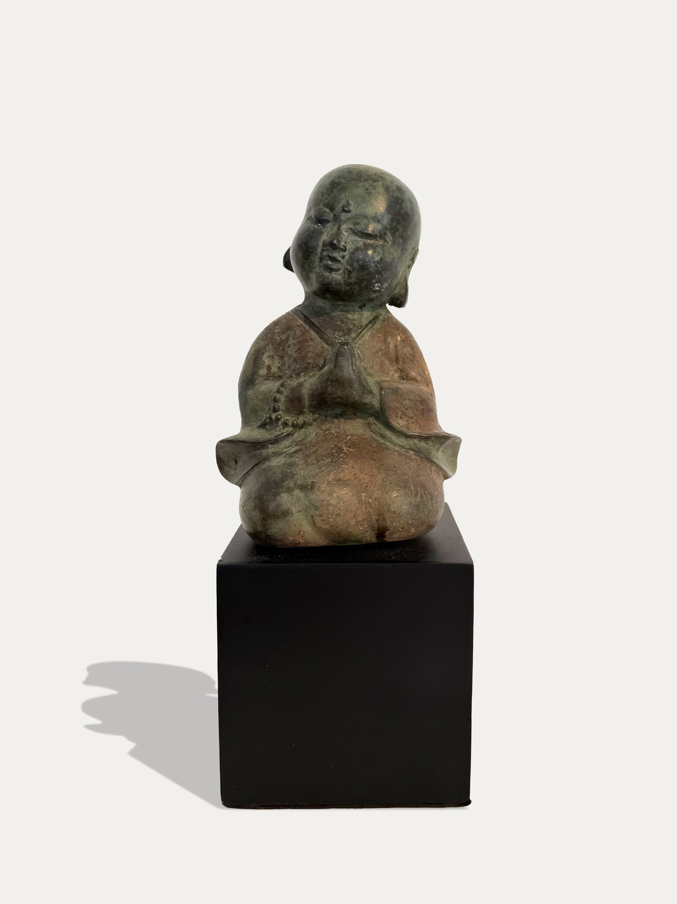 ESCULTURA VINTAGE DE BRONCE JAVANESA INSPIRADA EN JIZŌ