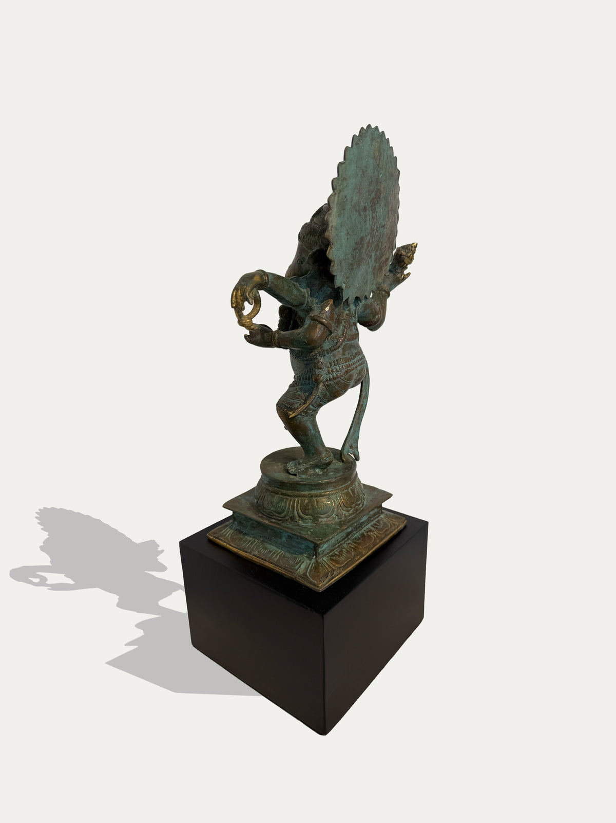 Vintage Hindu Ganesha bronze sculpture from Java, Indonesia