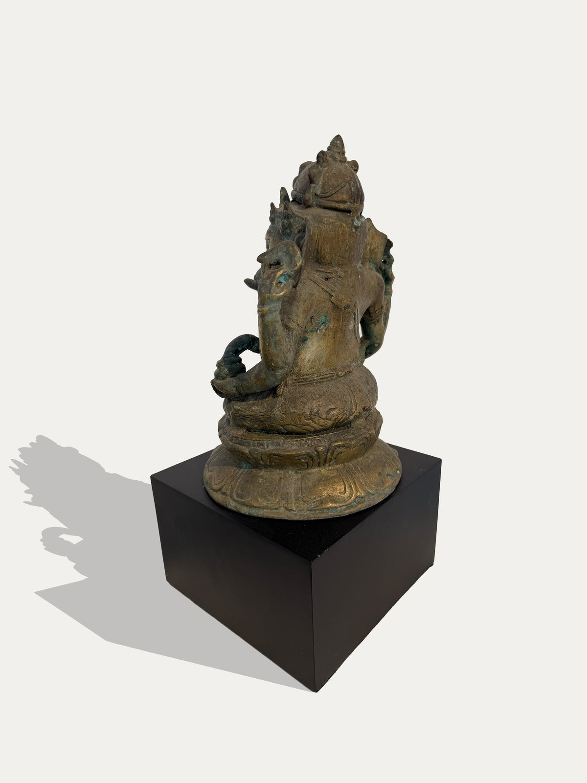 Vintage Ganesha bronze statue from Java, Indonesia