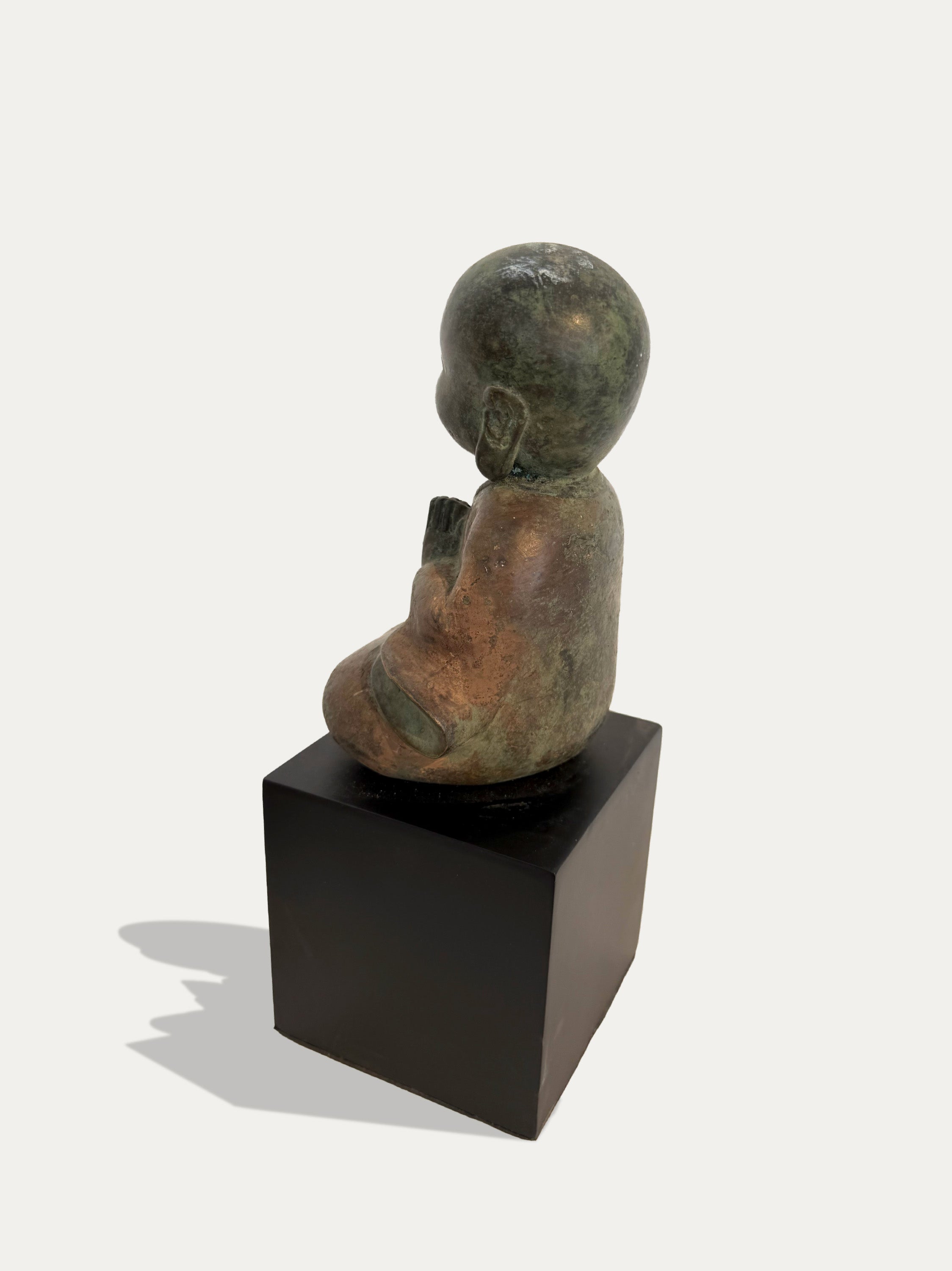 ESCULTURA VINTAGE DE BRONCE JAVANESA INSPIRADA EN JIZŌ