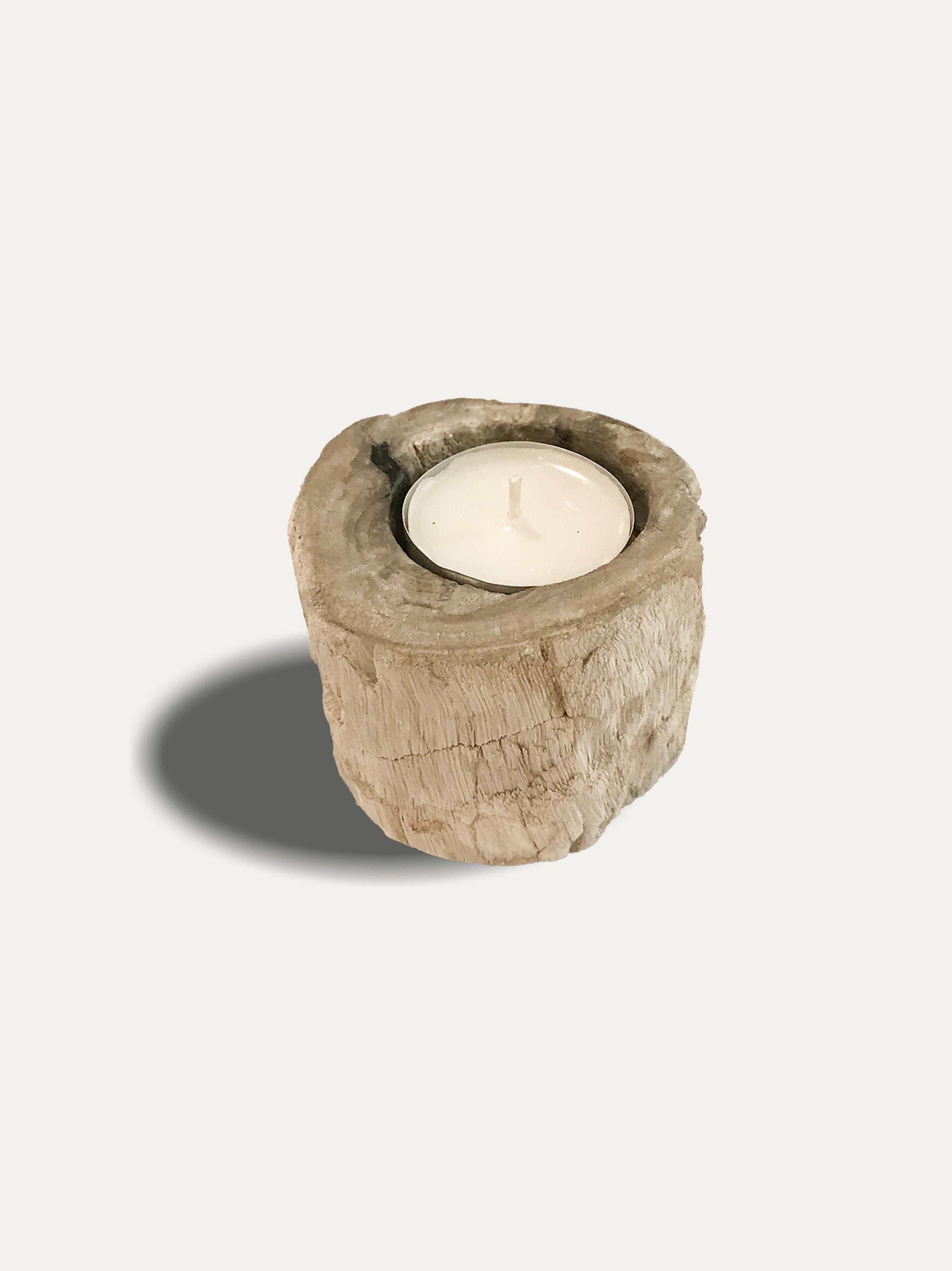 Candle holder in petrified wood, legno fossile, home accessories