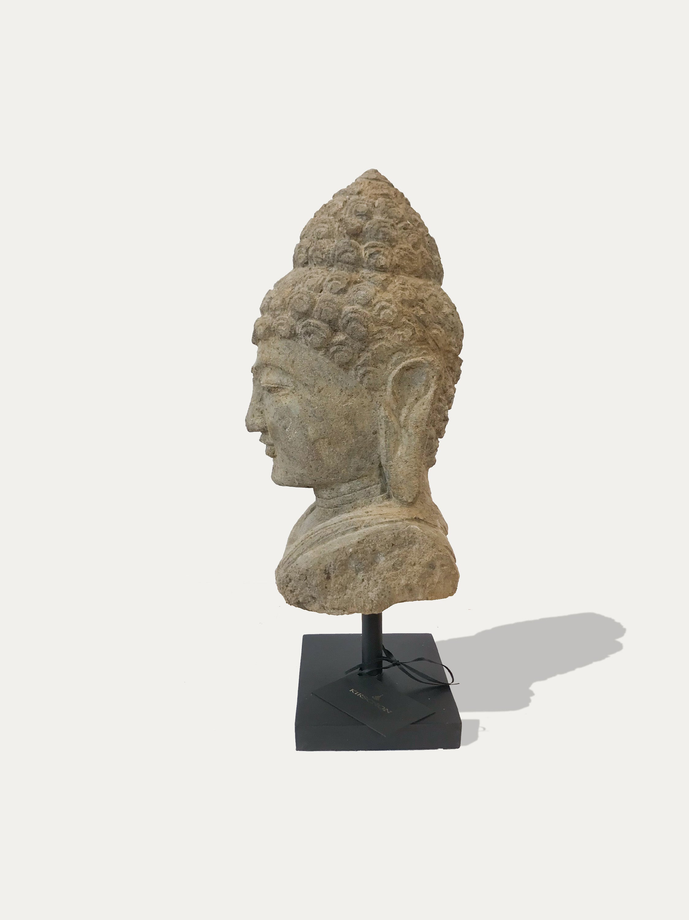 Hand Carved Buddha Head Statue From Java